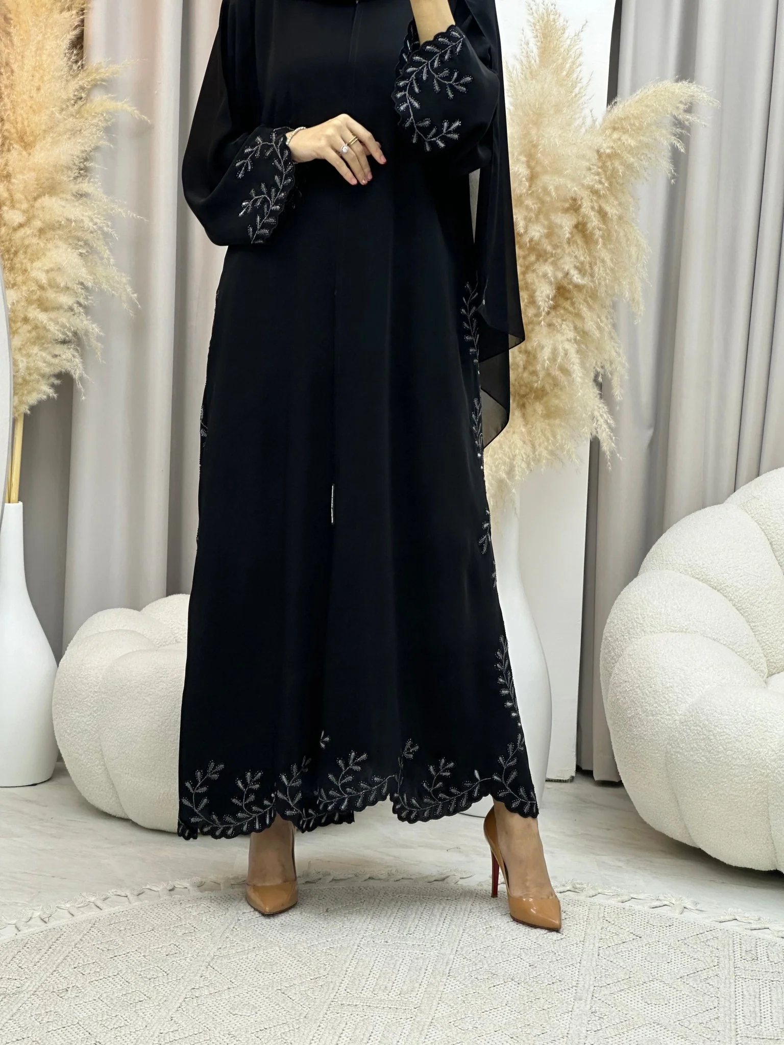 C 0023 RTW Black Eid Abaya - Image 5