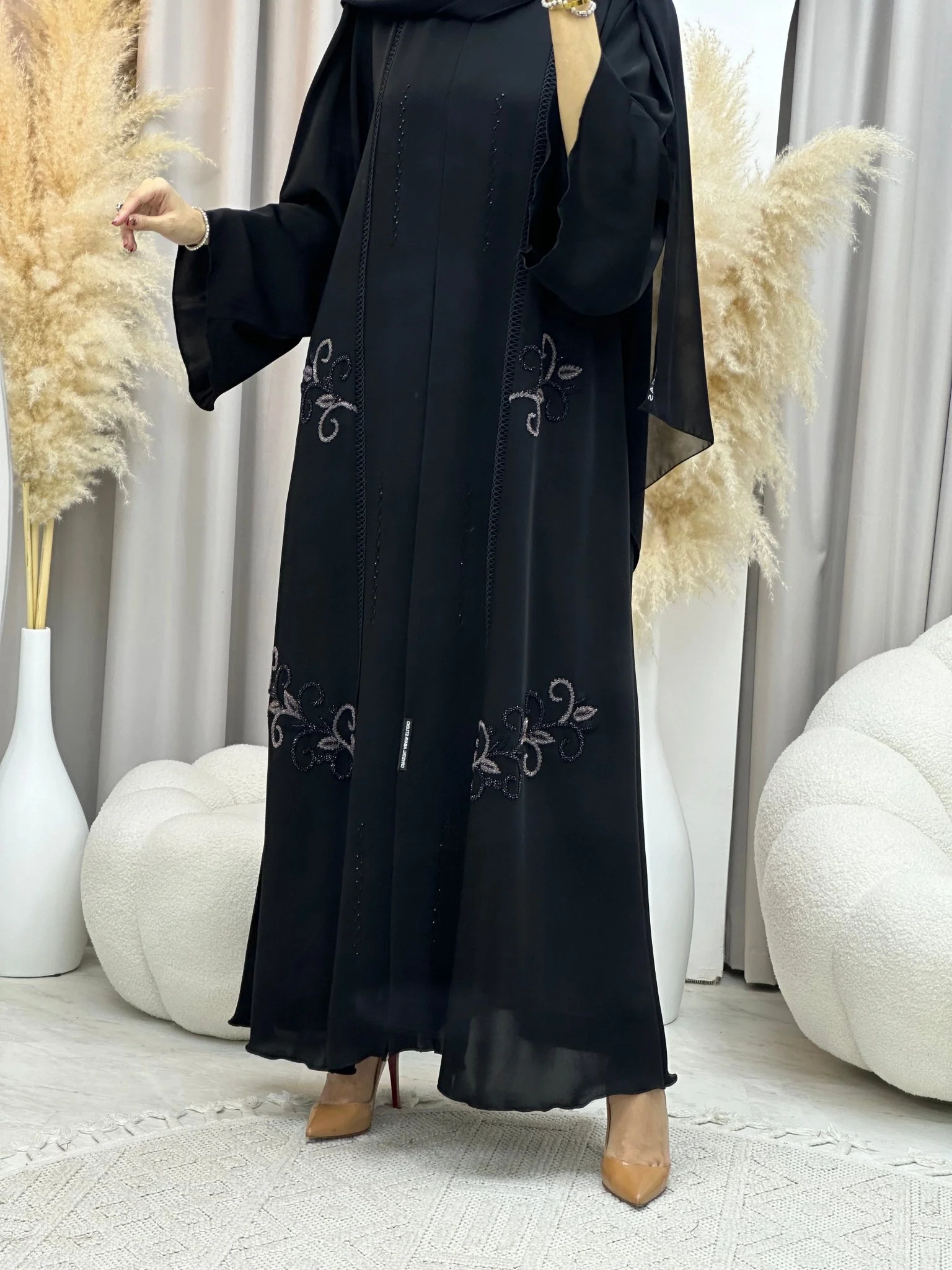C 0024 Black Eid Abaya - Image 11