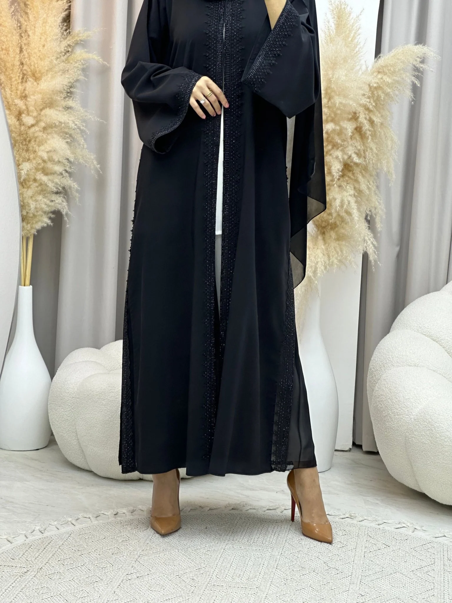 C 0025 Black Eid Abaya - Image 7