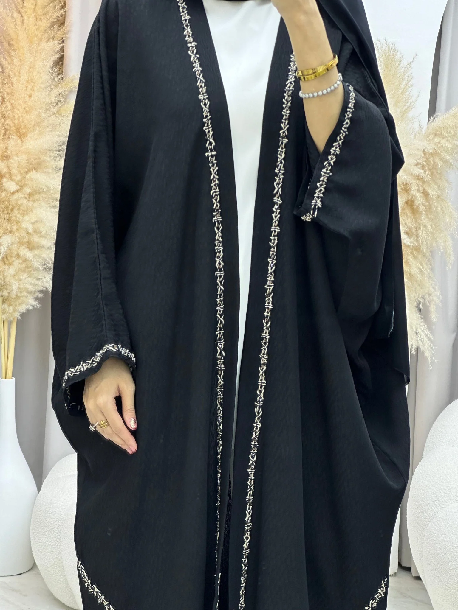 C 0028 Black Eid Abaya - Image 3