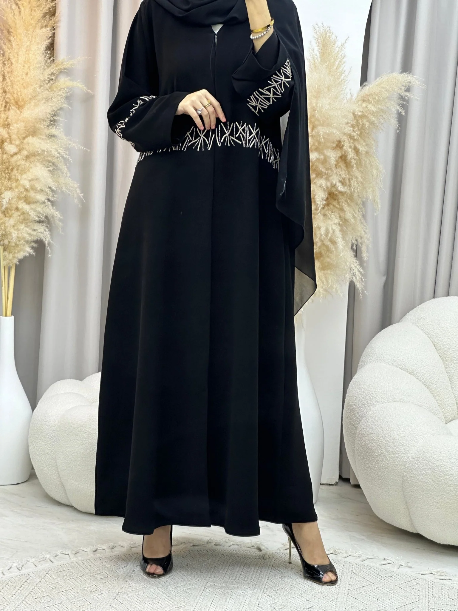 C 0029 Black Eid Abaya - Image 6