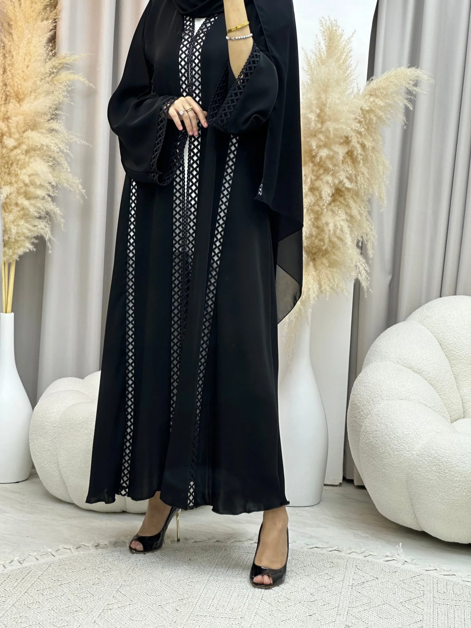 C 0034 RTW Black Eid Abaya - Image 5