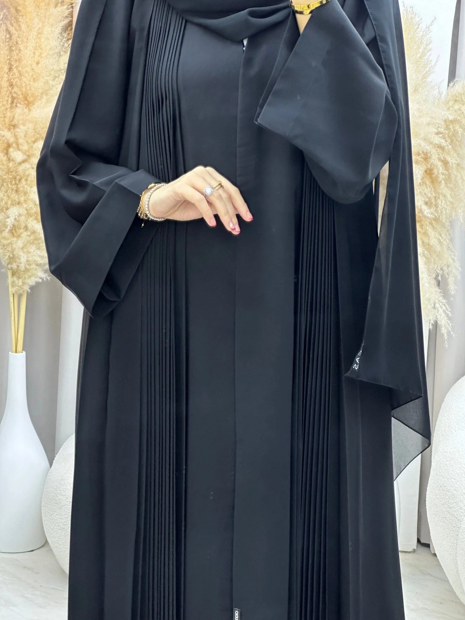 C 0035 Black Eid Abaya - Image 3
