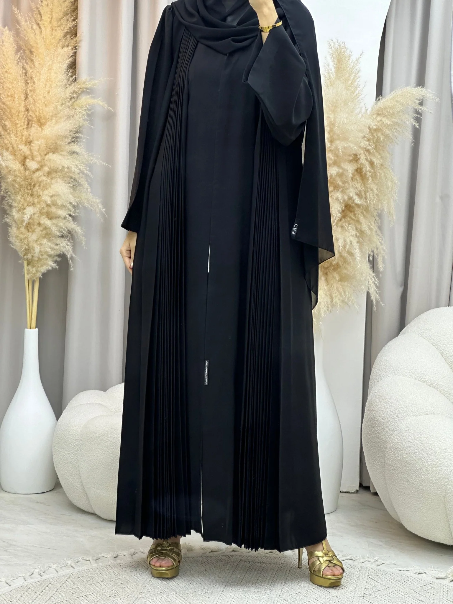 C 0035 Black Eid Abaya - Image 5