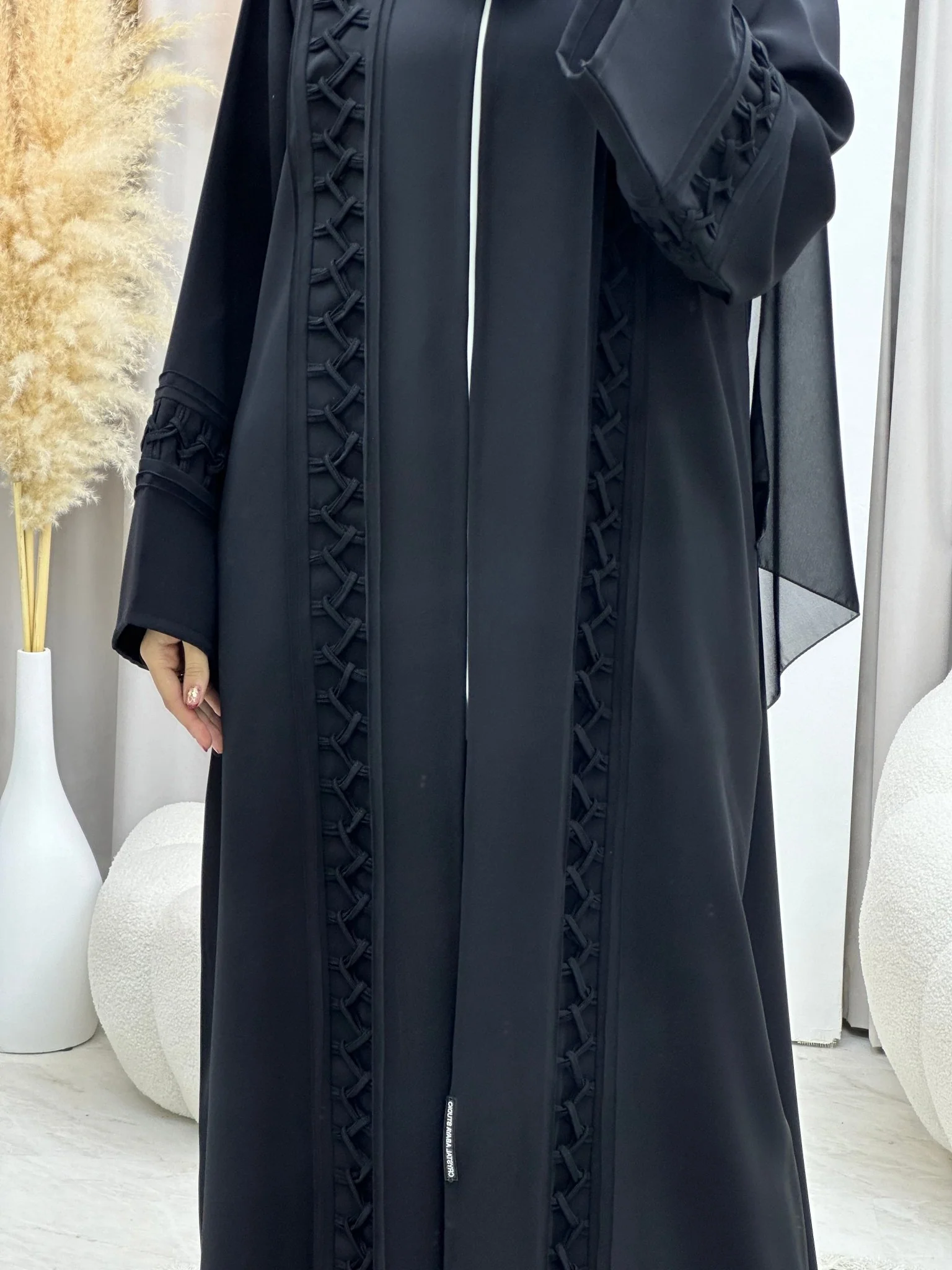 C 0040 Black Eid Abaya - Image 2
