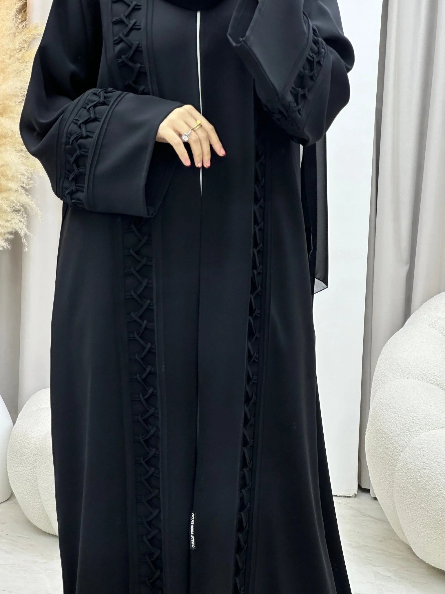 C 0040 Black Eid Abaya - Image 4