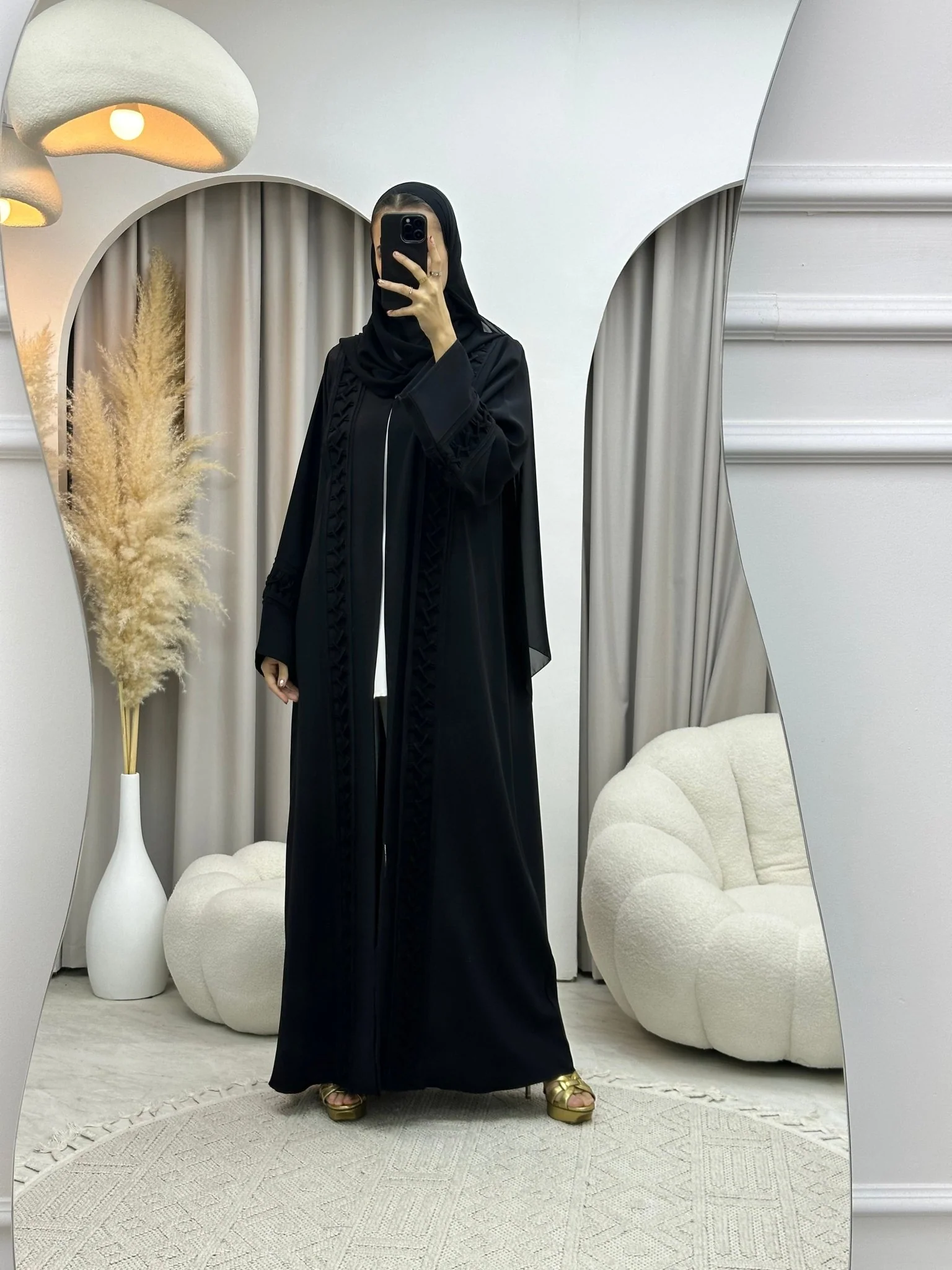 C 0040 Black Eid Abaya - Image 8