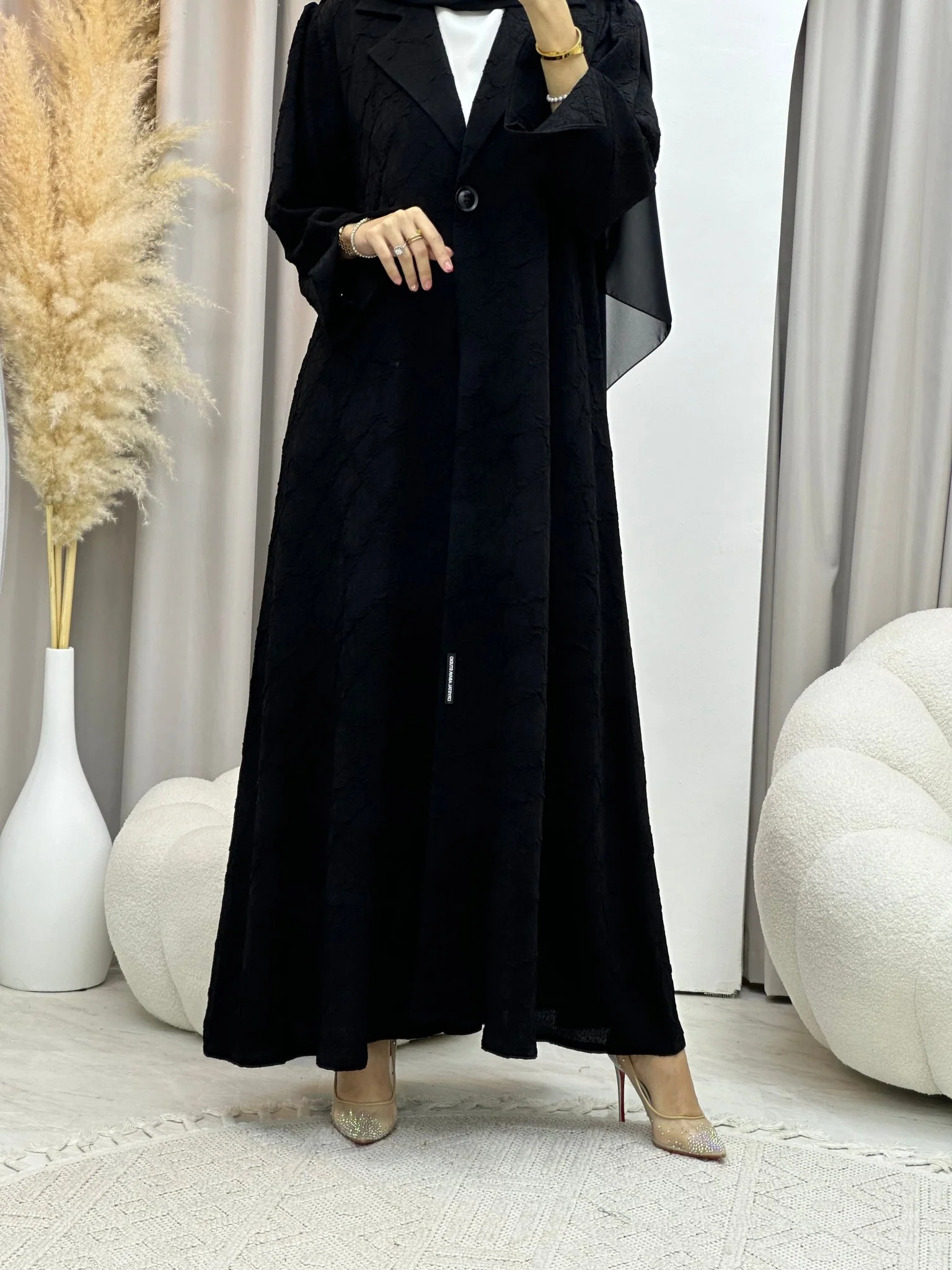 C 0044 Black Eid Abaya - Image 5