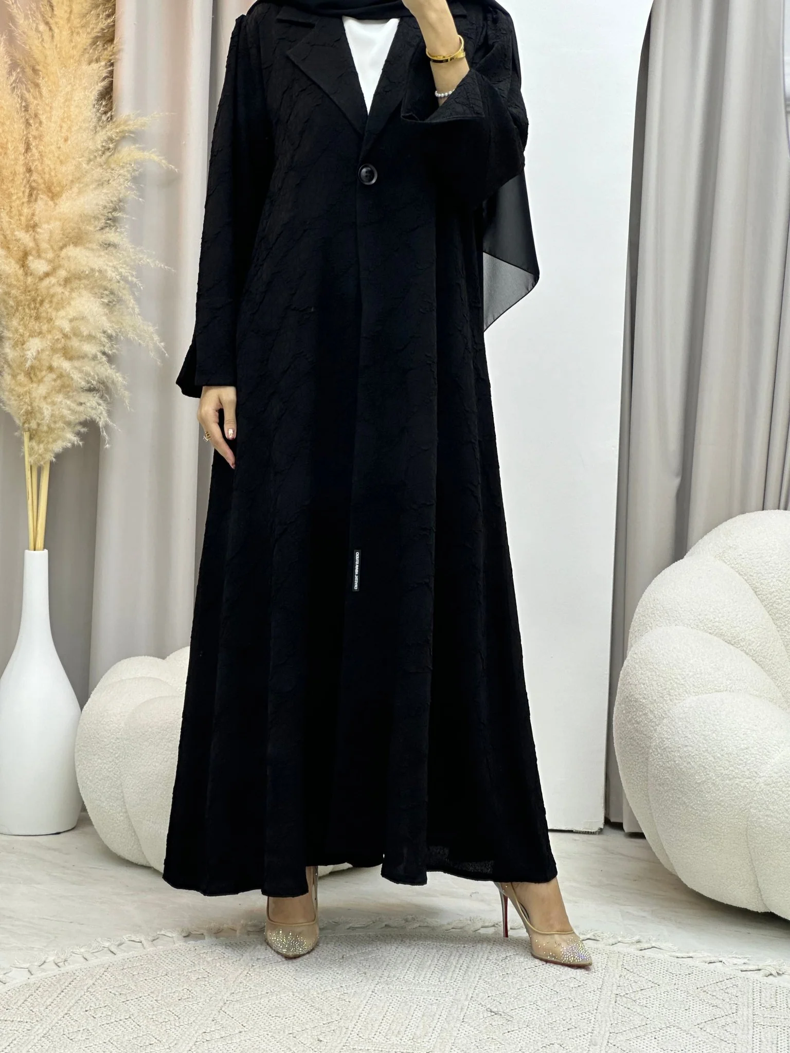 C 0044 Black Eid Abaya - Image 6