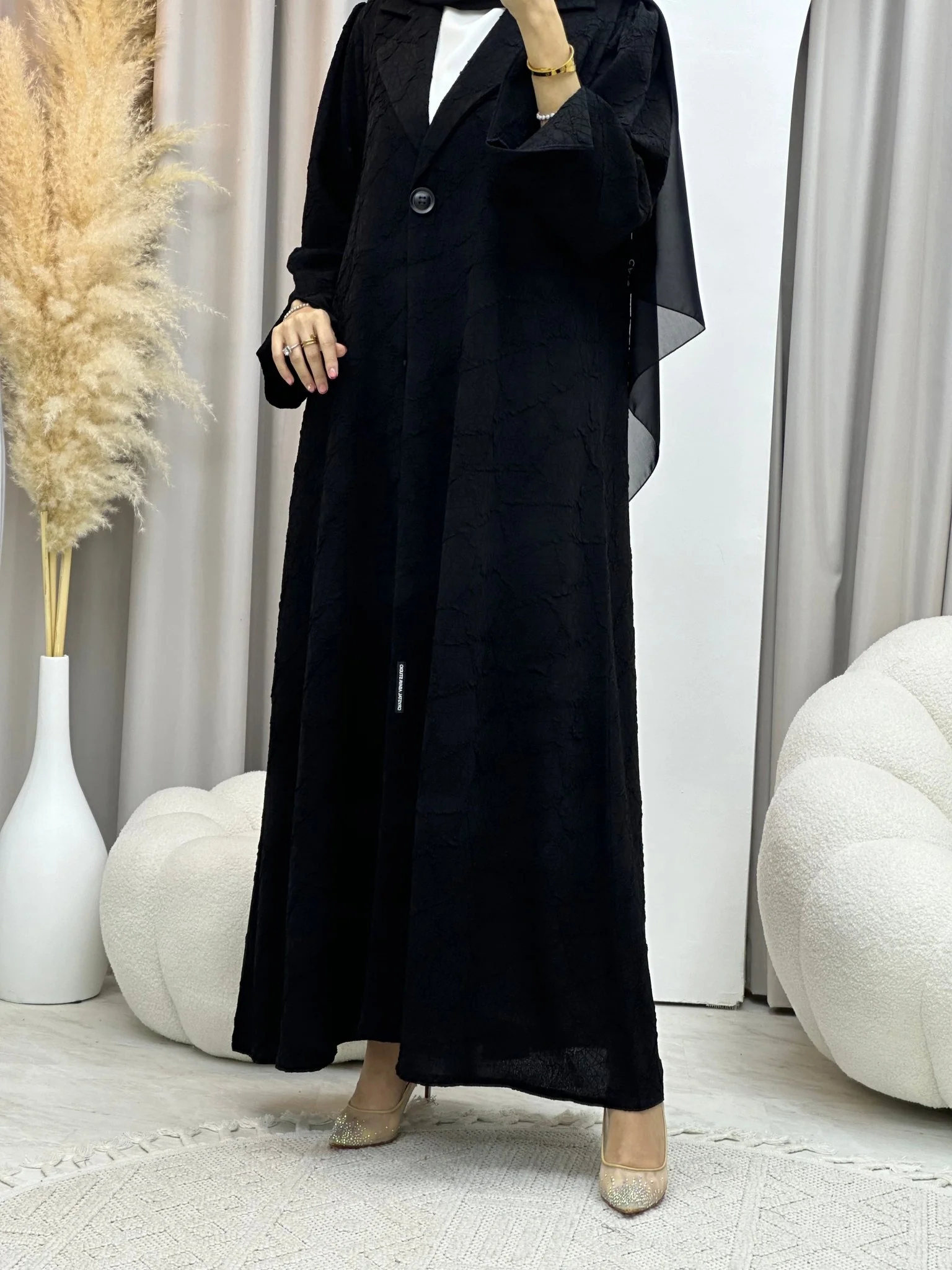 C 0044 Black Eid Abaya - Image 8