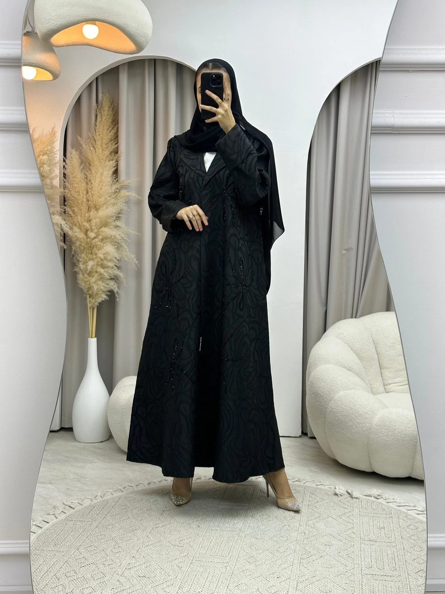 C 0046 Black Eid Abaya - Image 9