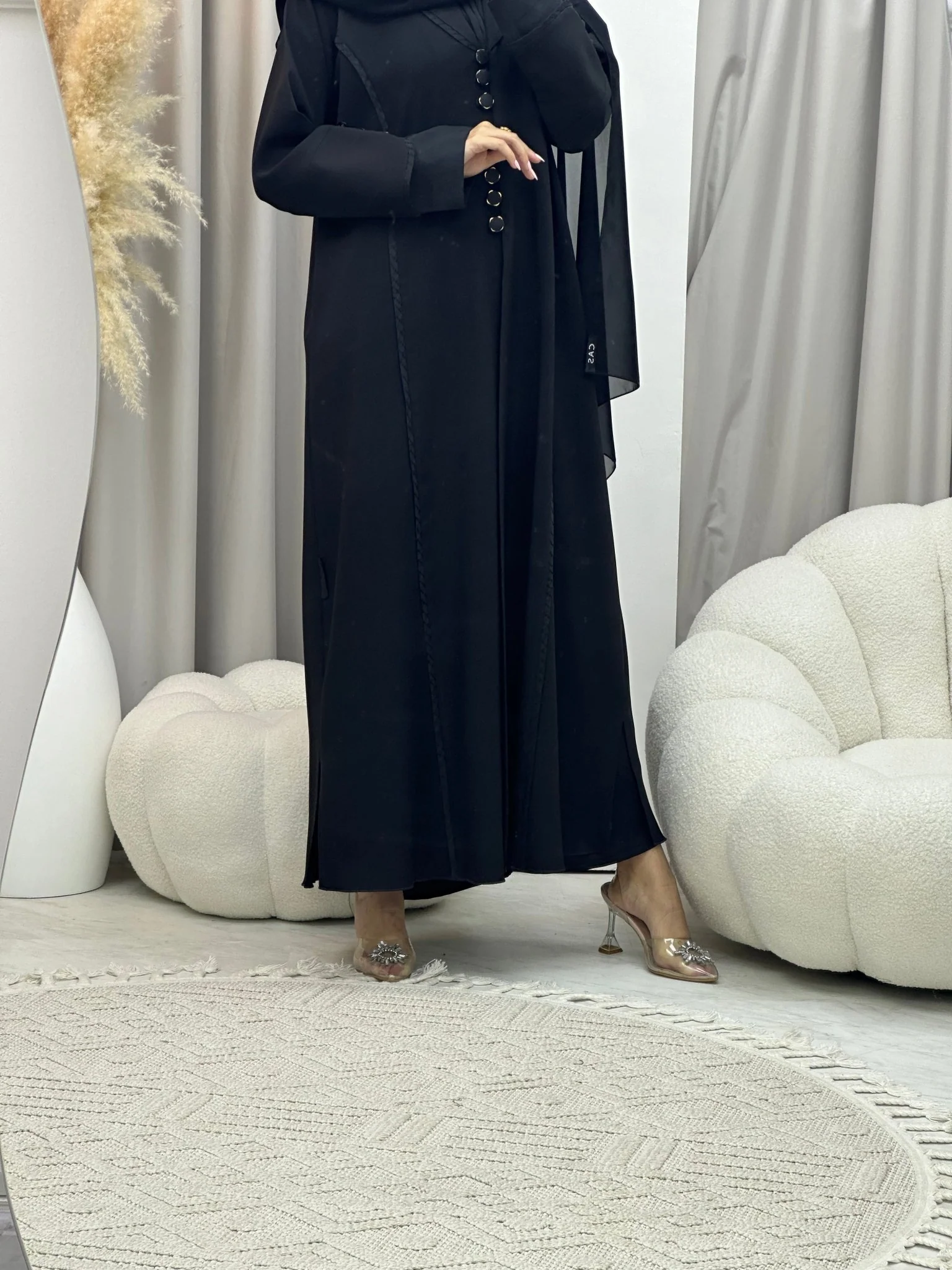 C 0049 Black Abaya - Image 10