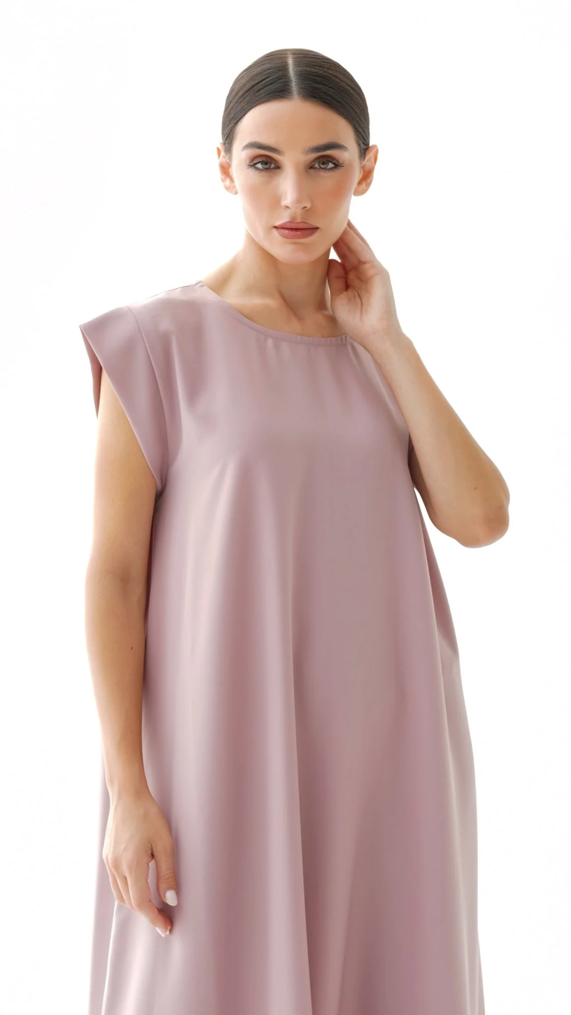 C 005-02 Premium Light Rose Under Abaya Dress