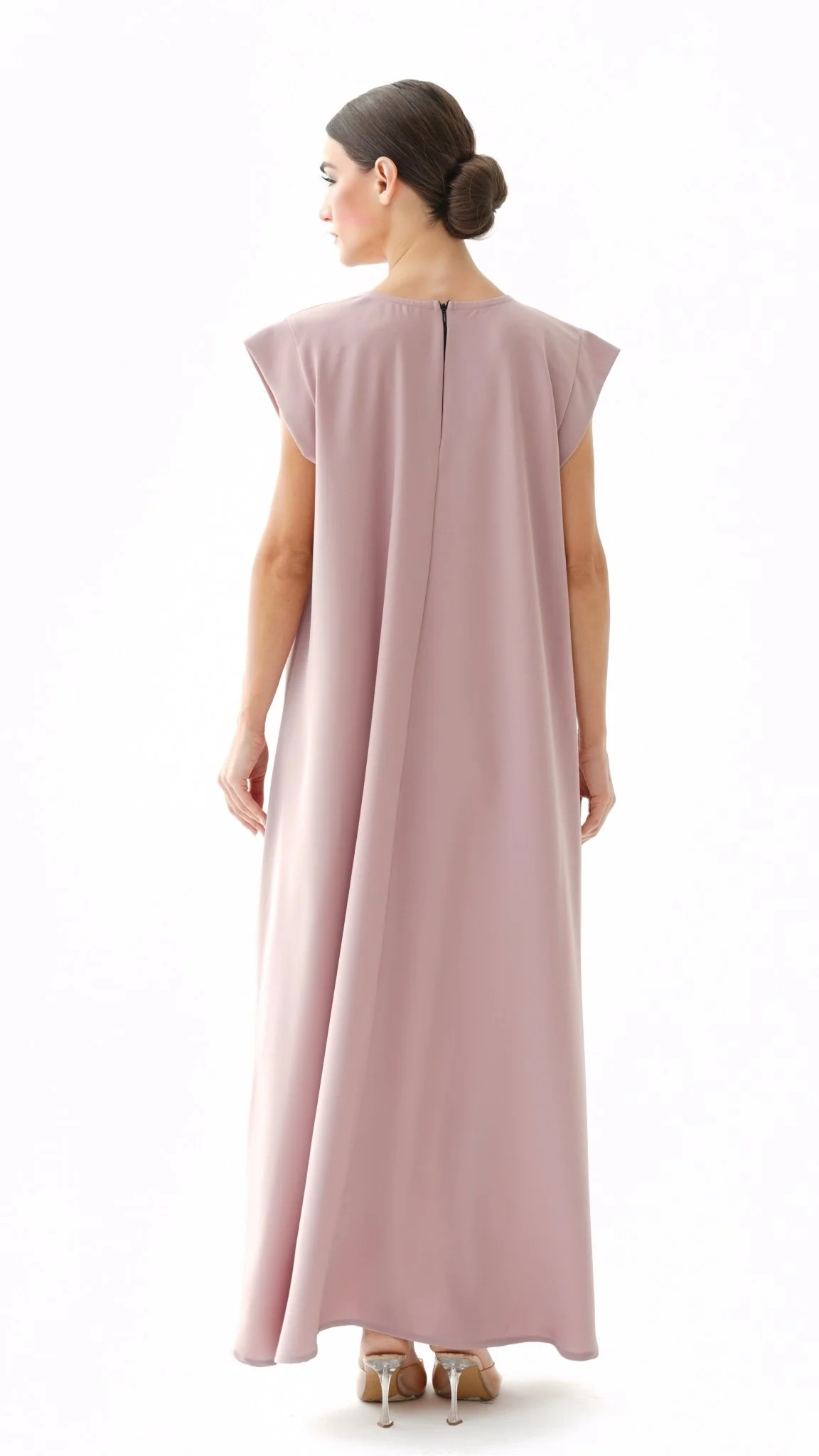 C 005-02 Premium Light Rose Under Abaya Dress - Image 3