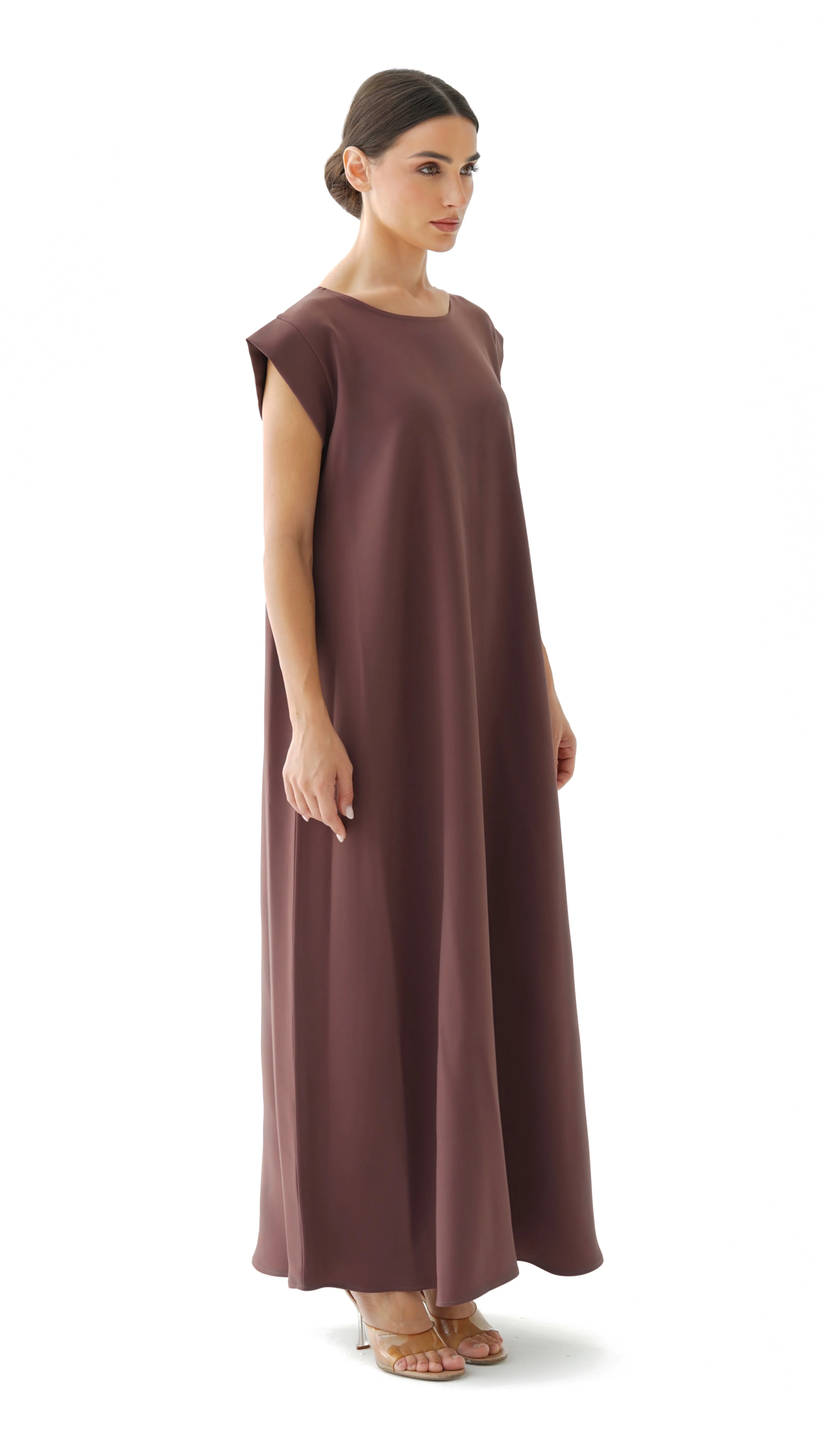 C 005-09 Premium Cocoa Under Abaya Dress - Image 4