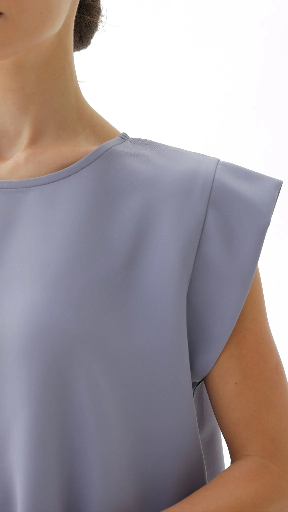 C 005-11 Premium Light Grey Under Abaya Dress - Image 6
