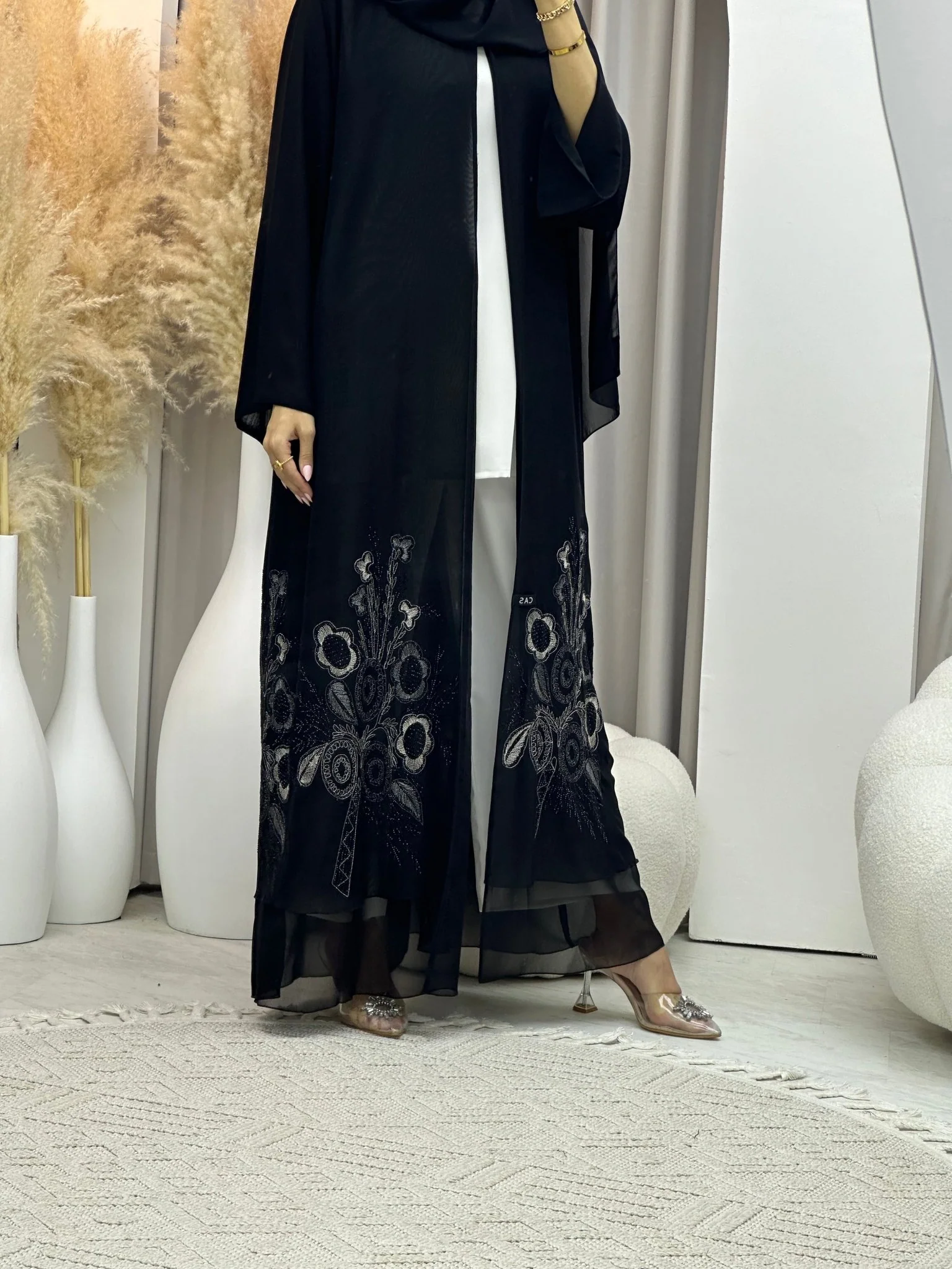 C 0054 Black Abaya - Image 7