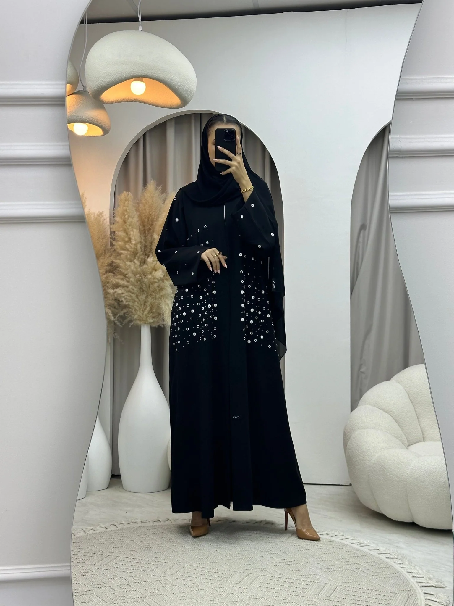 C 0062 Black Abaya - Image 8