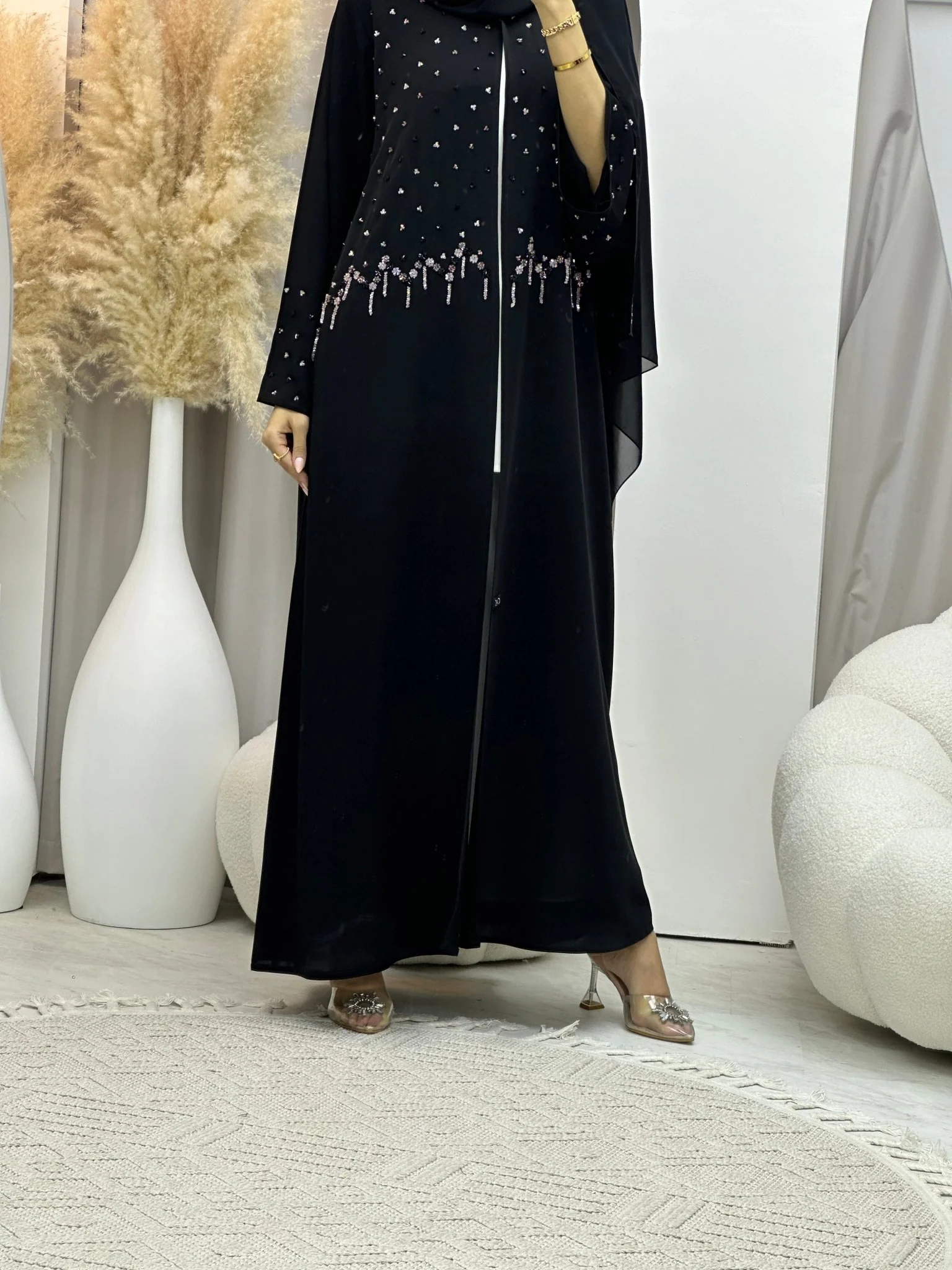 C 0063 Black Abaya - Image 7