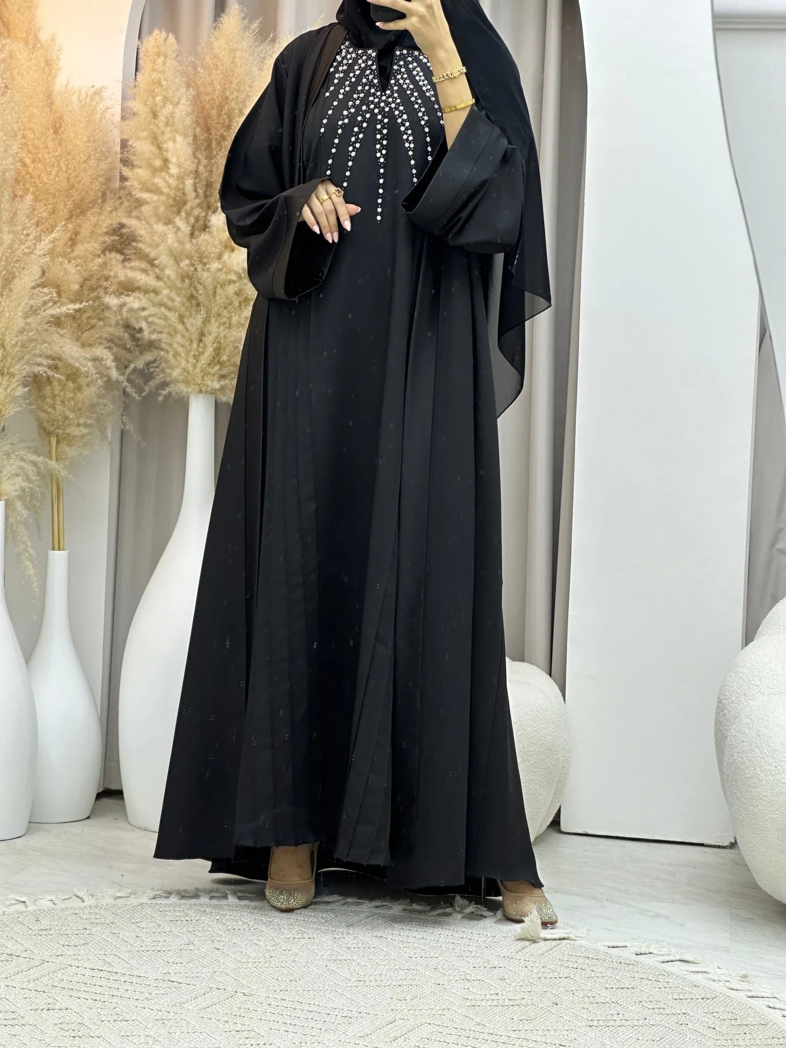 C 0068 Black Abaya - Image 8