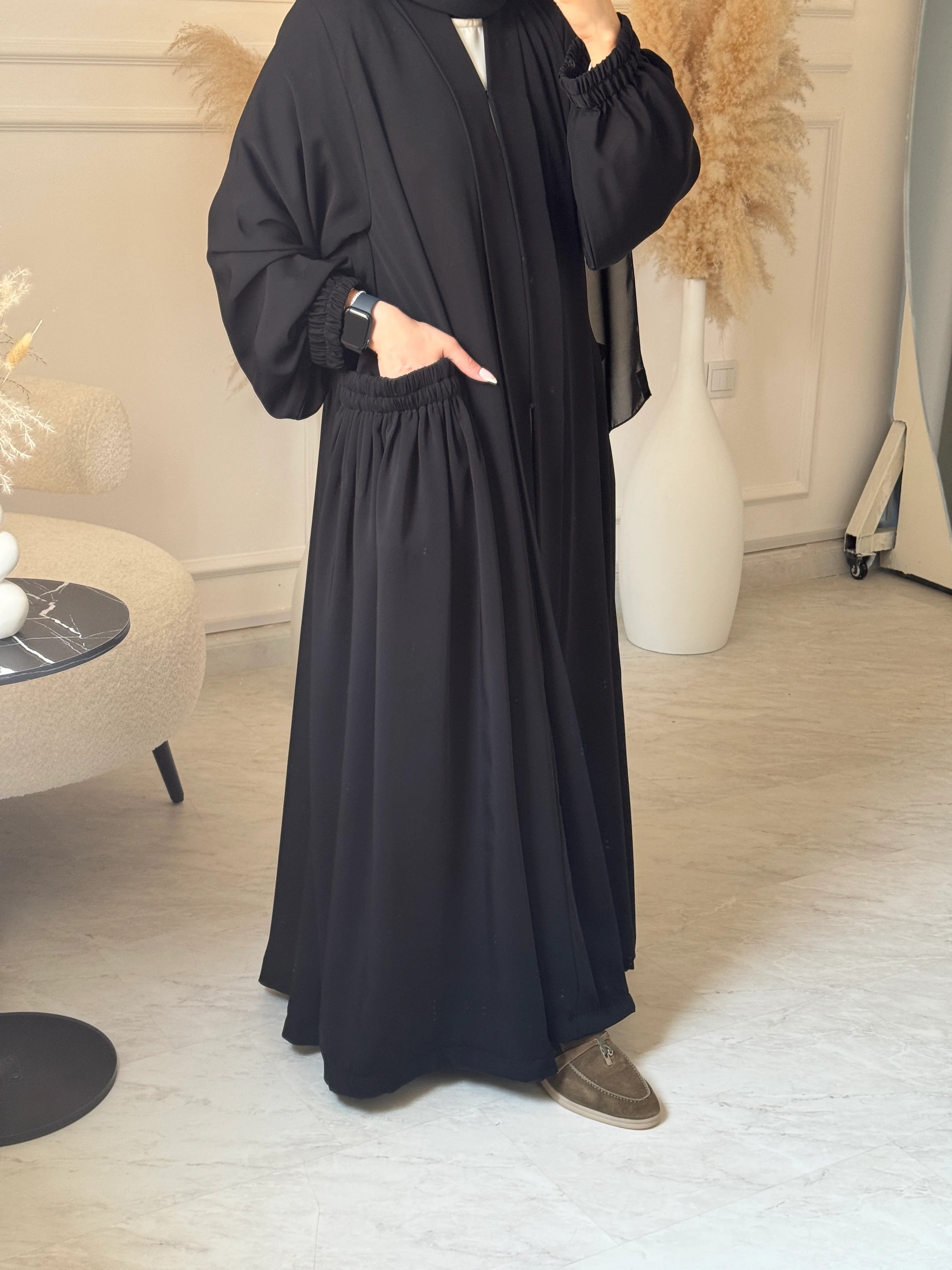 C 01-03 Black Umrah Abaya - Image 5