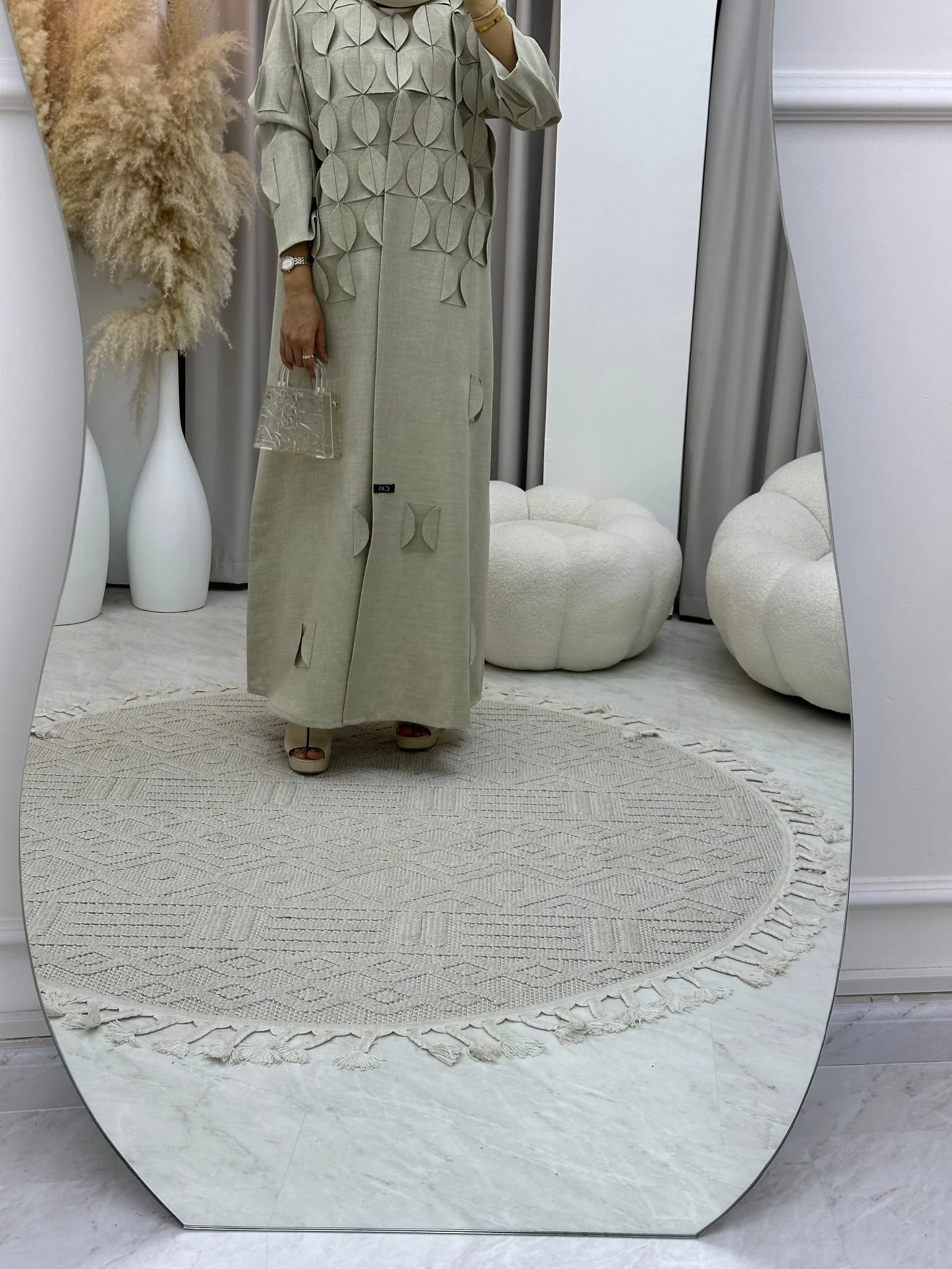 C 0156 Beige Abaya - Image 5