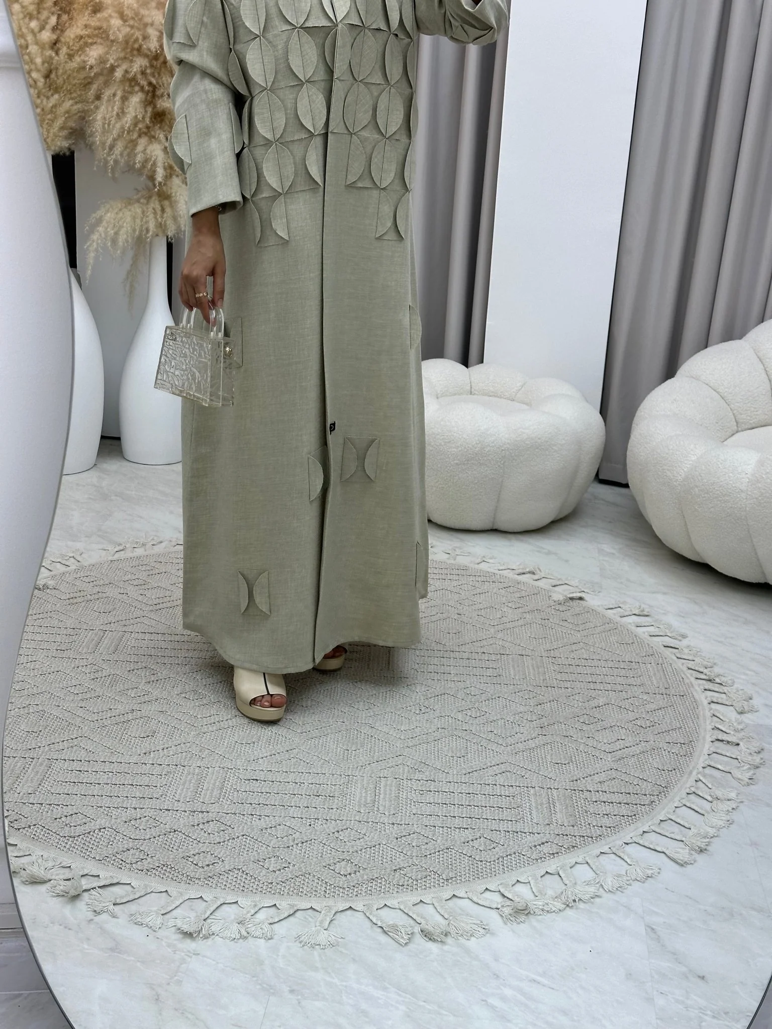 C 0156 Beige Abaya - Image 6