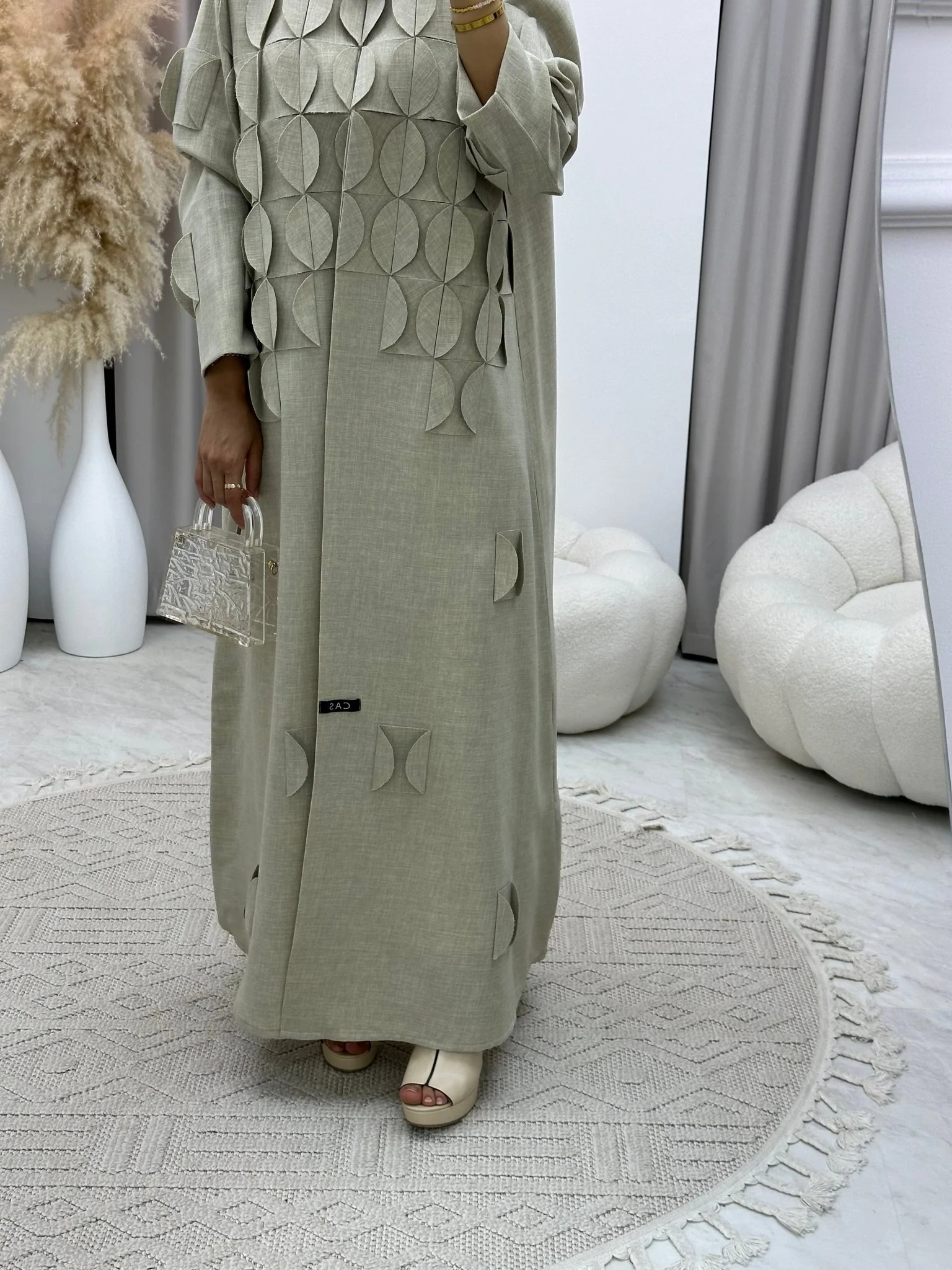 C 0156 Beige Abaya - Image 7