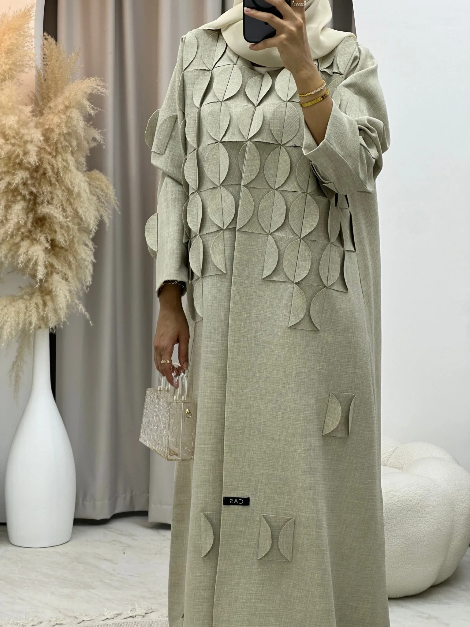 C 0156 Beige Abaya - Image 8