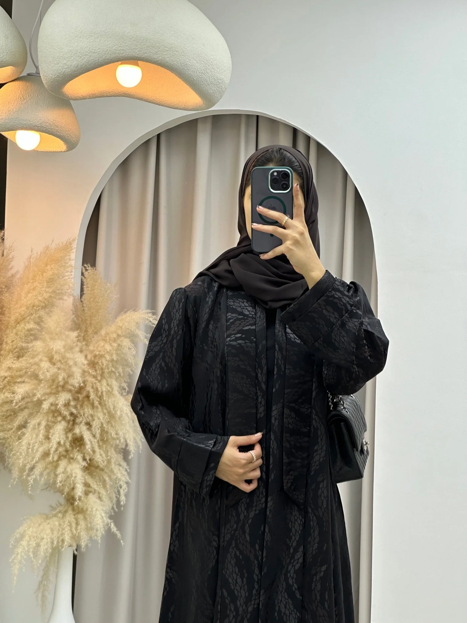 C 0161-02 Barley Dark Brown Abaya - Image 8