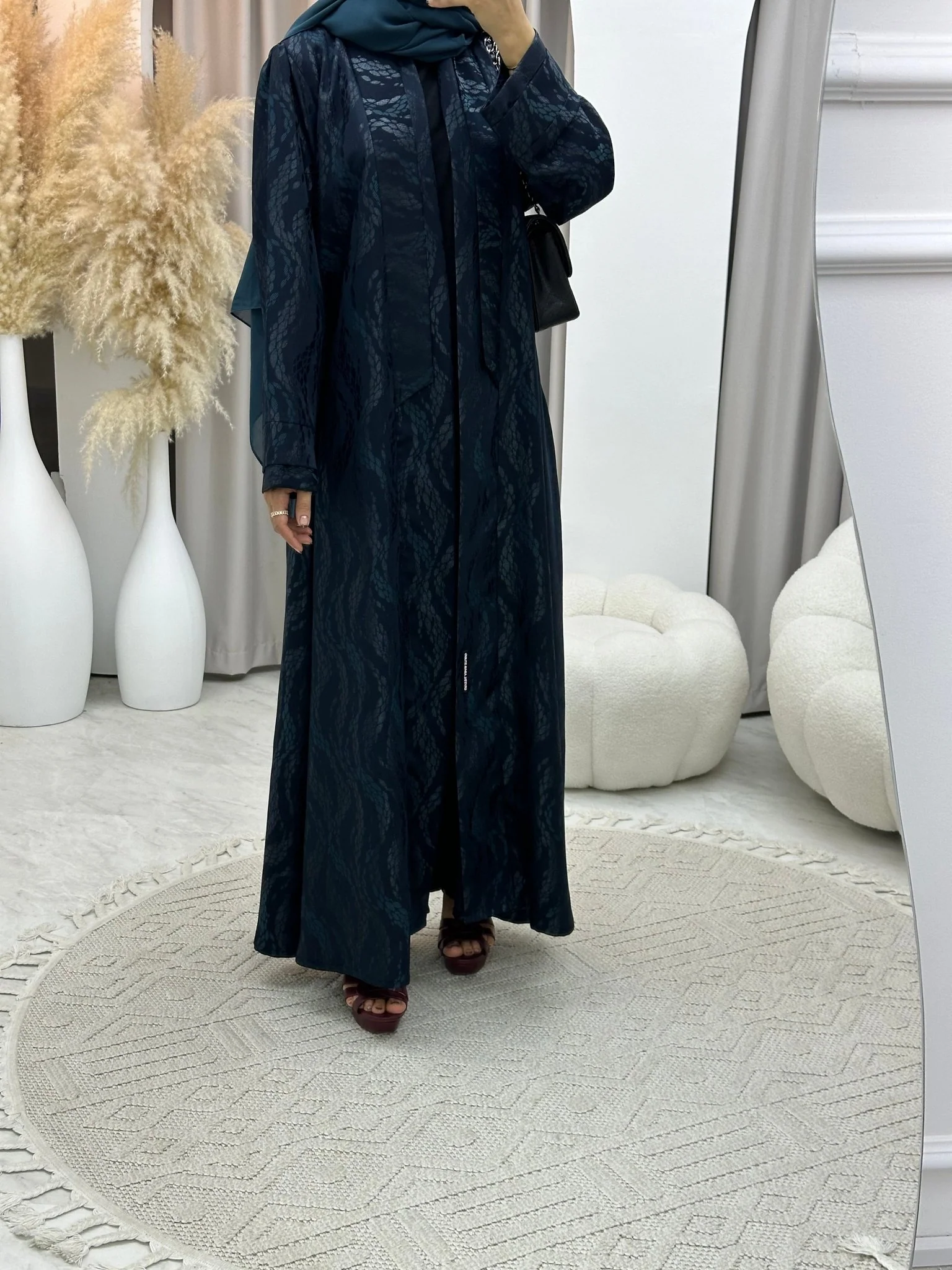 C 0161-04 Barley Turquoise Abaya - Image 6