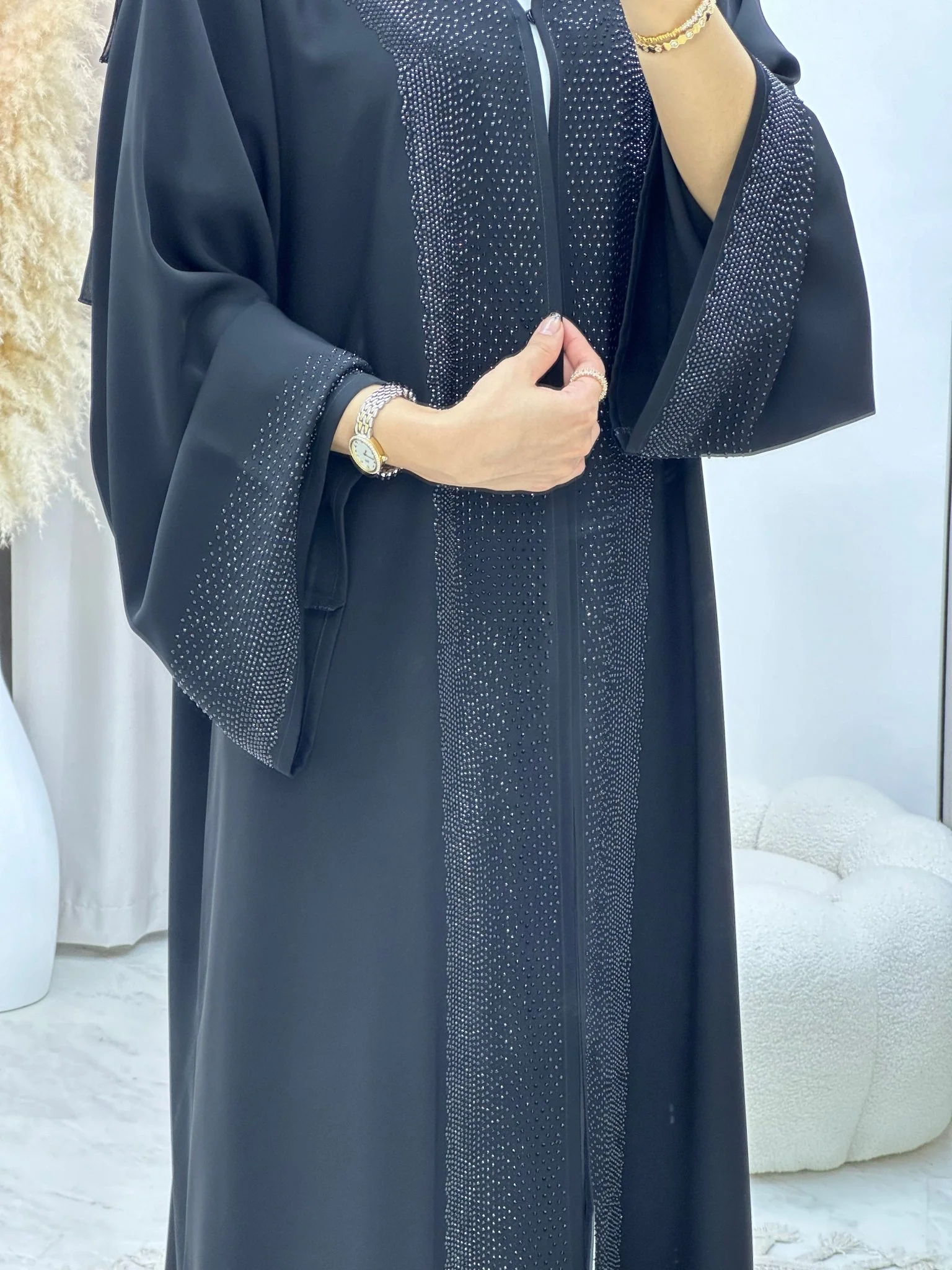 C 0174-01 Black Abaya - Image 6