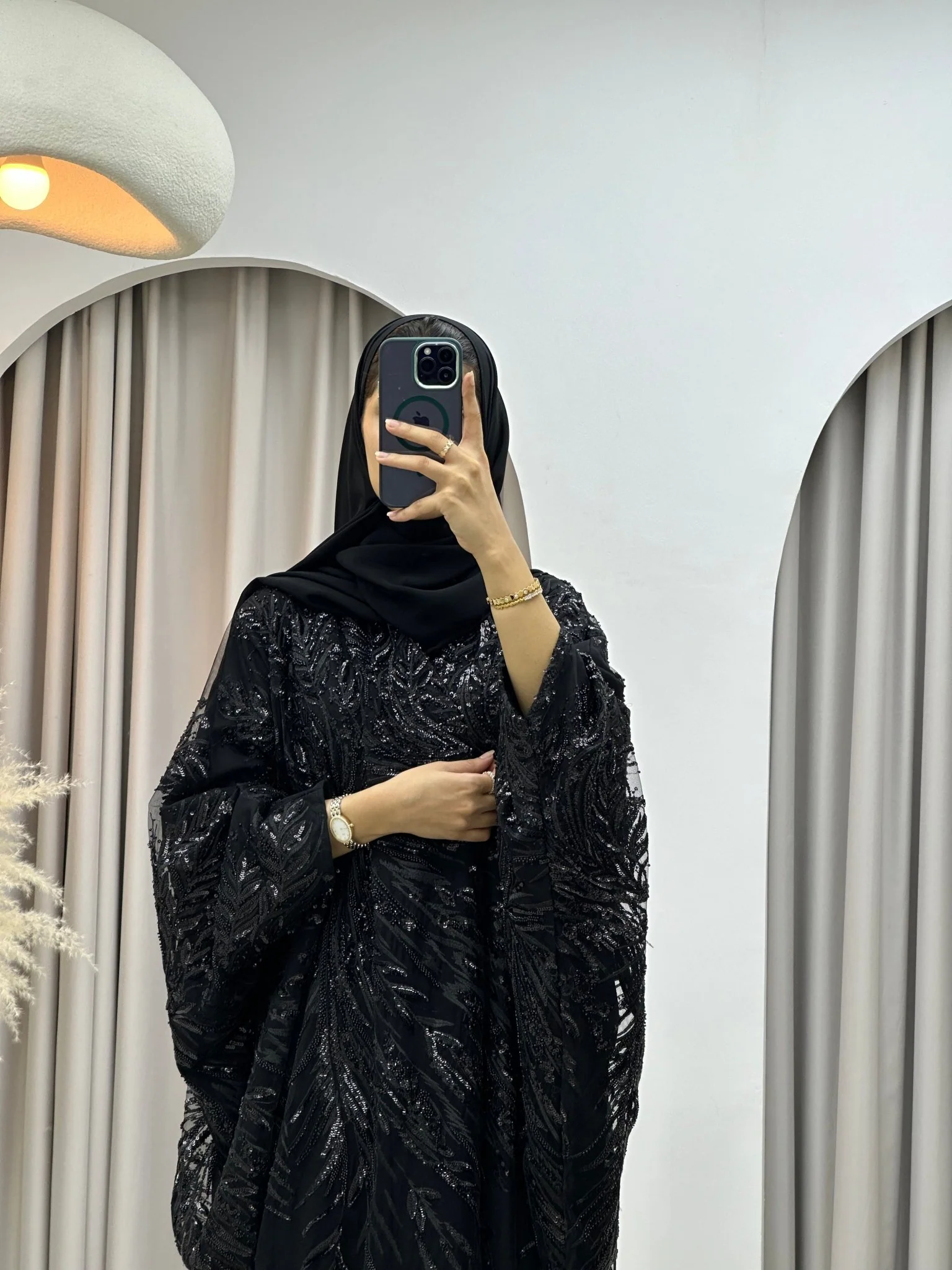 C 0217-05 Black Bisht Abaya - Image 6