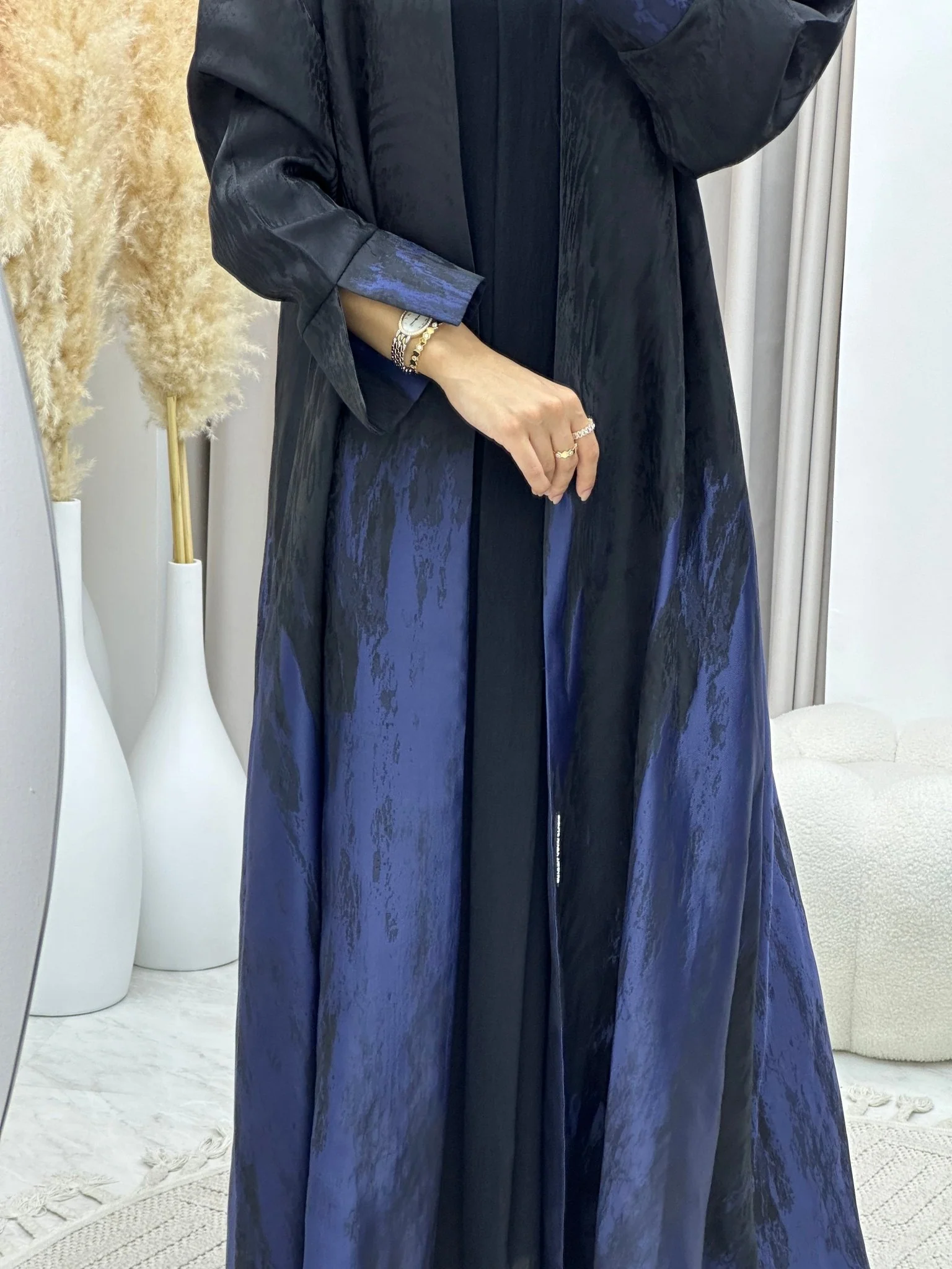 C 0226 Navy Blue Kloosh Abaya - Image 5