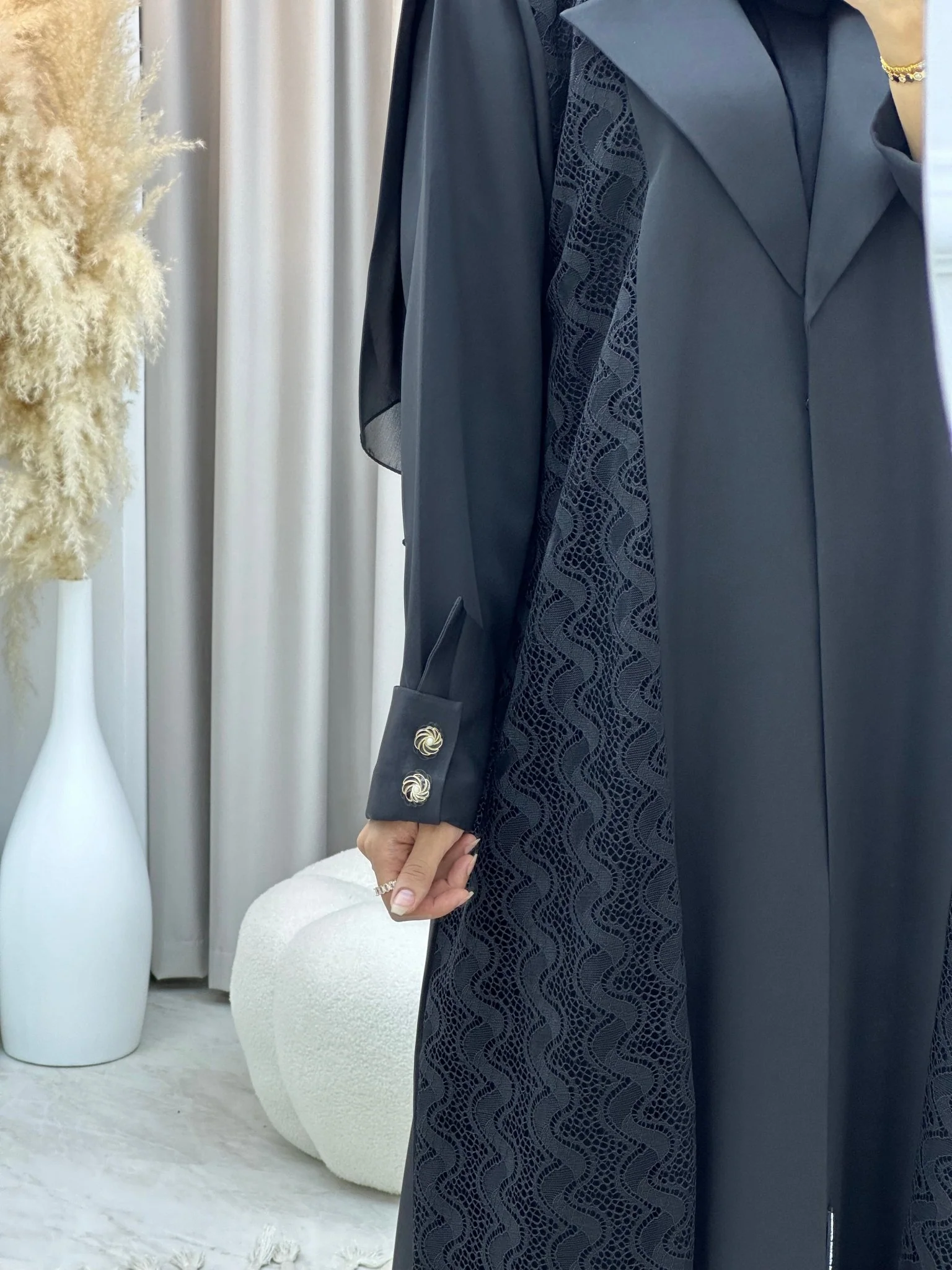 C 0239 Black Coat Abaya - Image 7