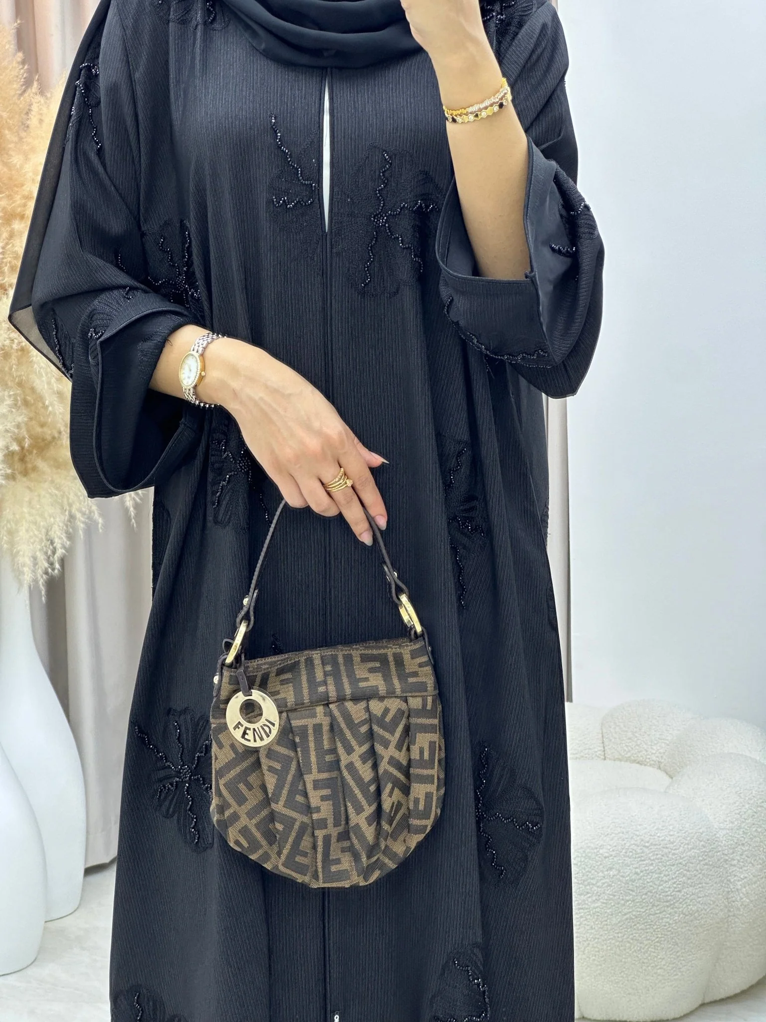 C 0285 Black Abaya - Image 4