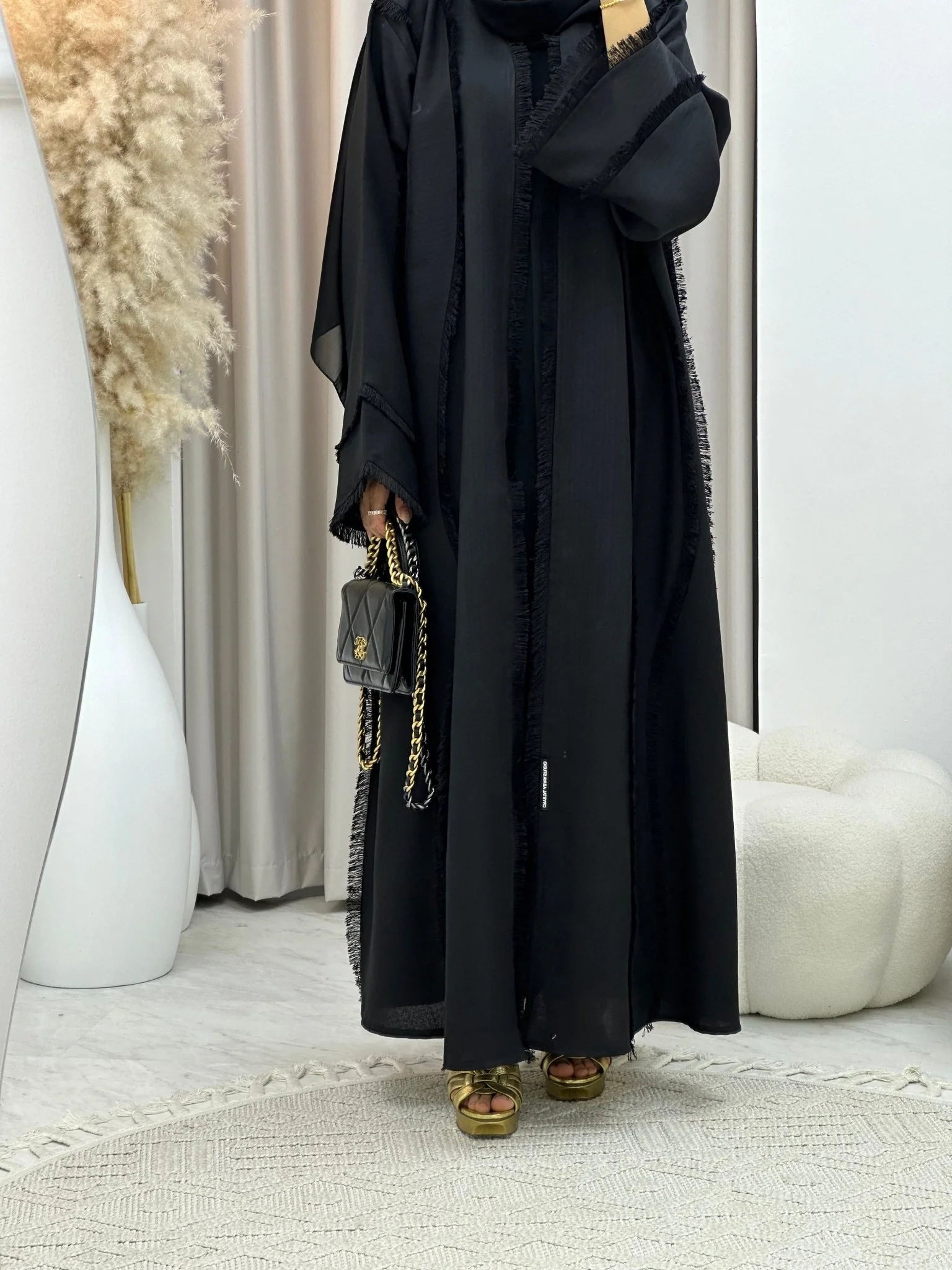 C 0304 Black Abaya - Image 3