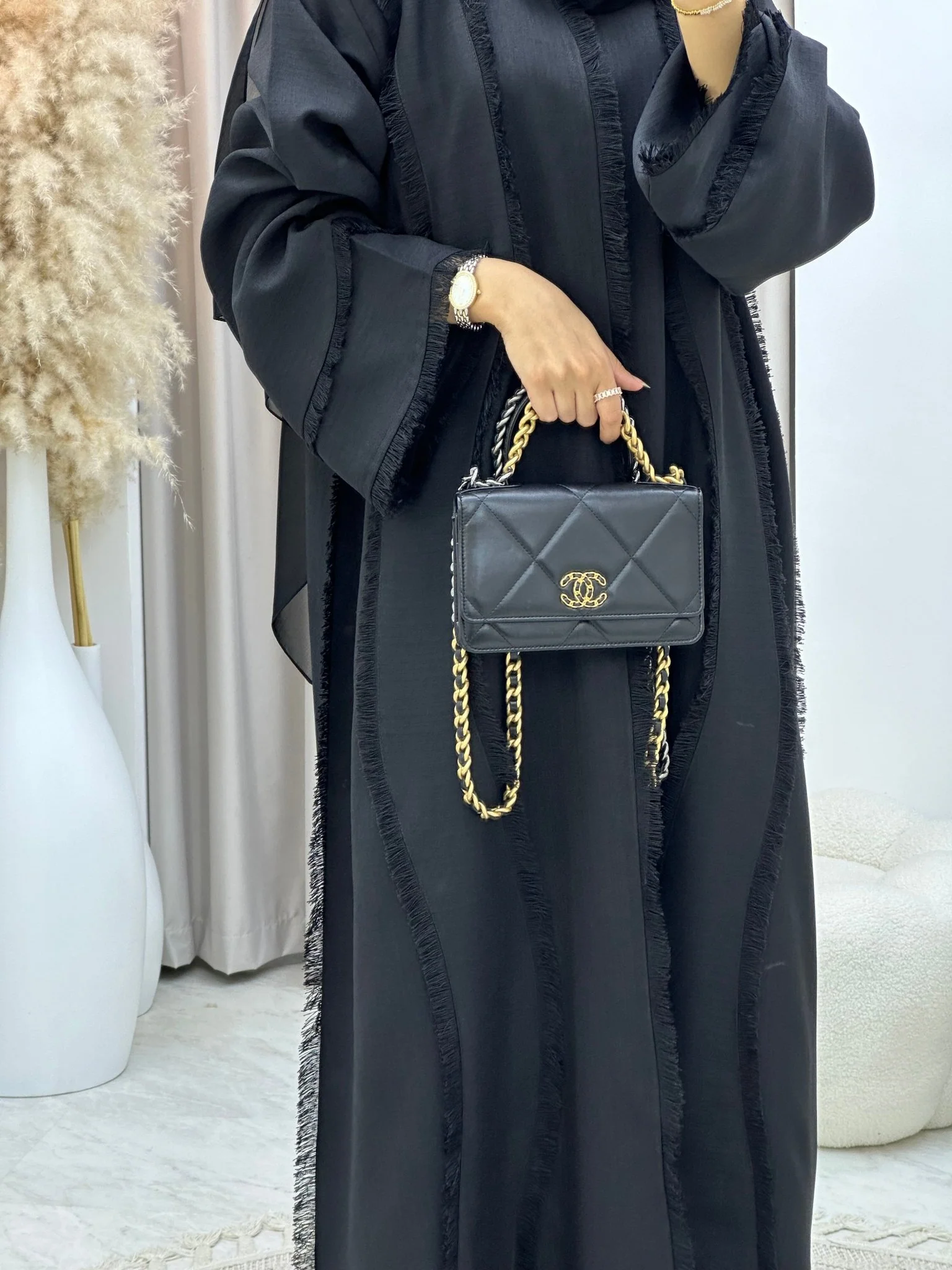 C 0304 Black Abaya - Image 6
