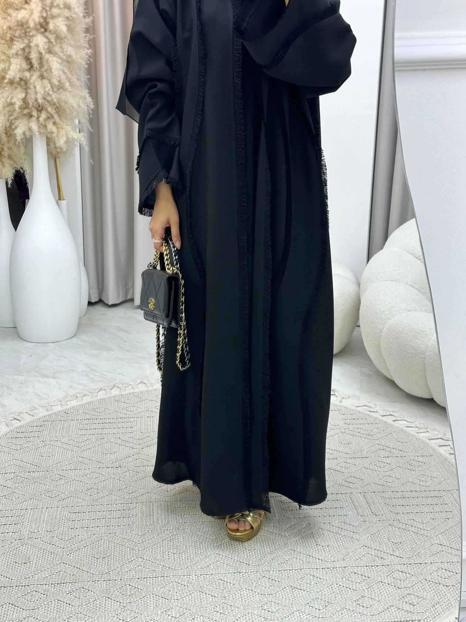C 0304 Black Abaya - Image 7