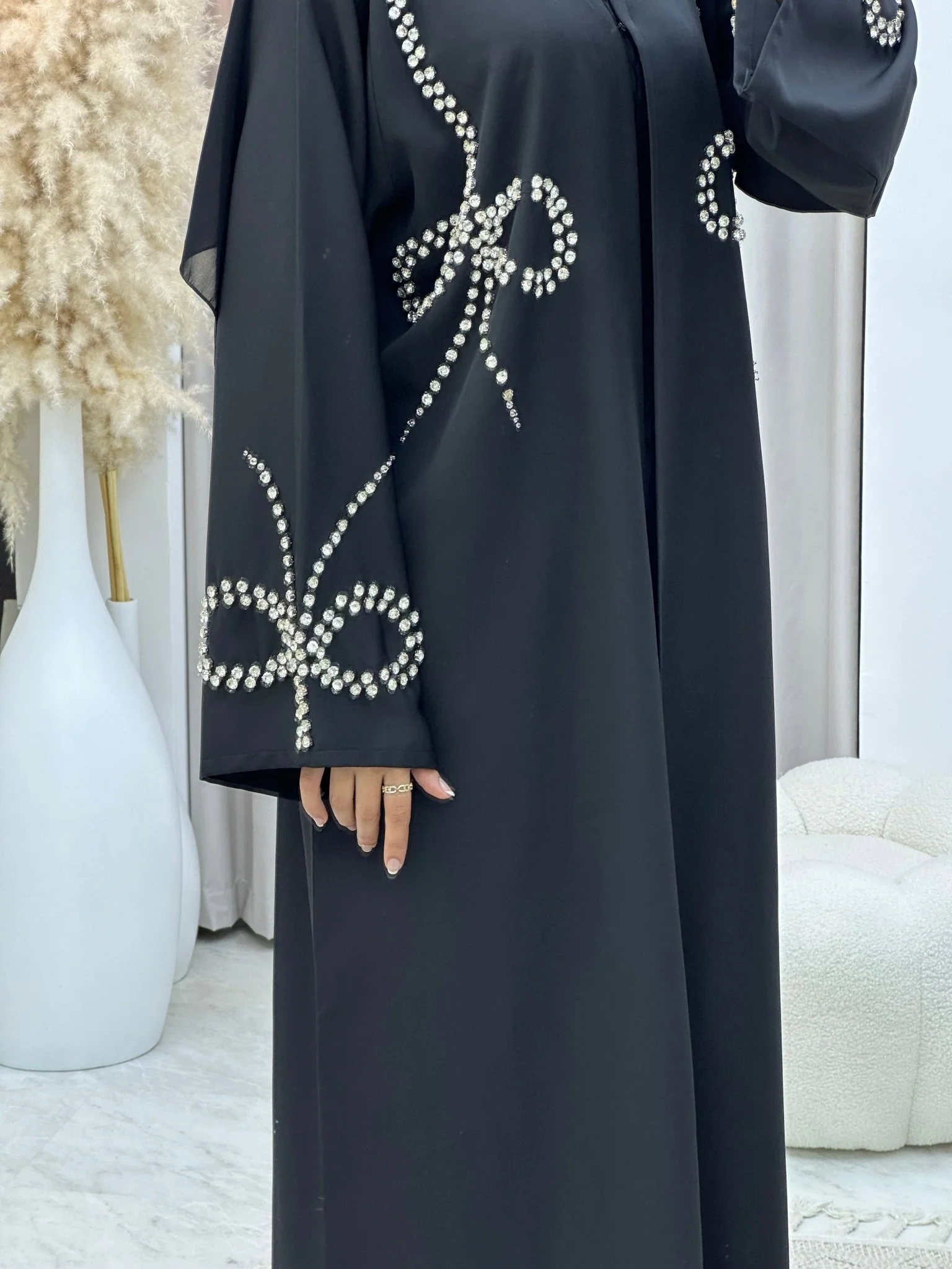 C 0310 Black Abaya - Image 2
