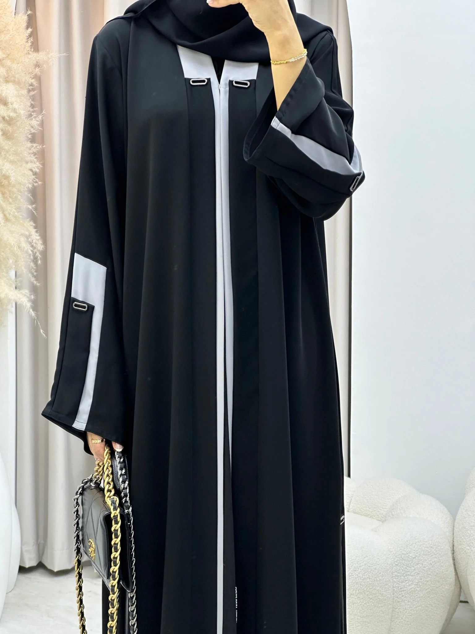 C 0317 Black Abaya - Image 4