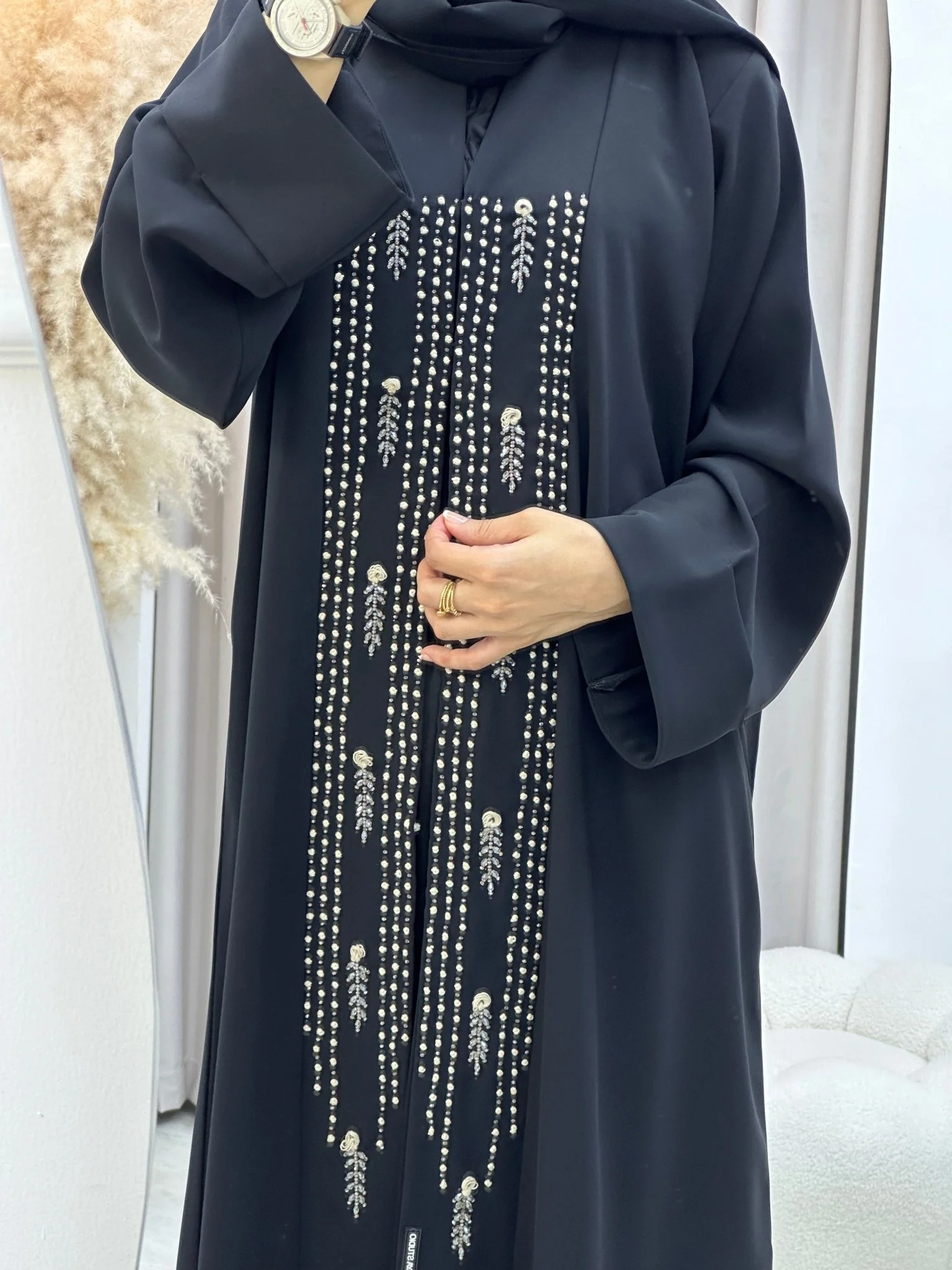 C 0323 Black Abaya - Image 8