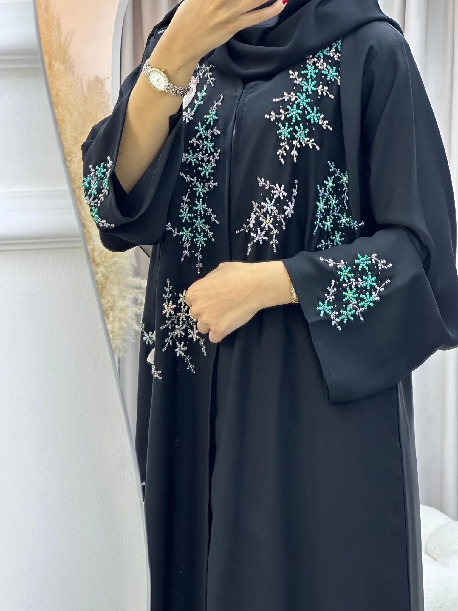 C 0326 Black Abaya - Image 2