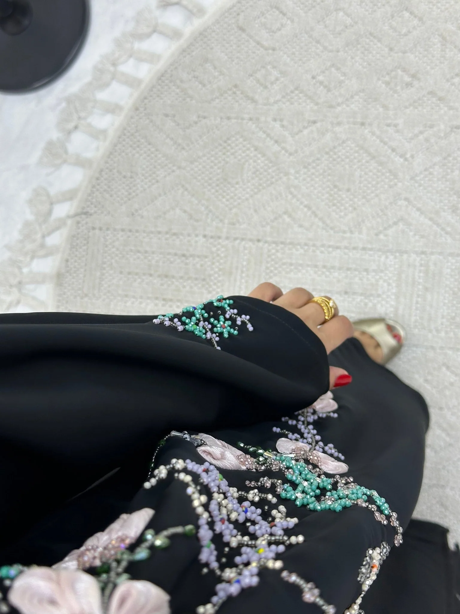 C 0326 Black Abaya - Image 3