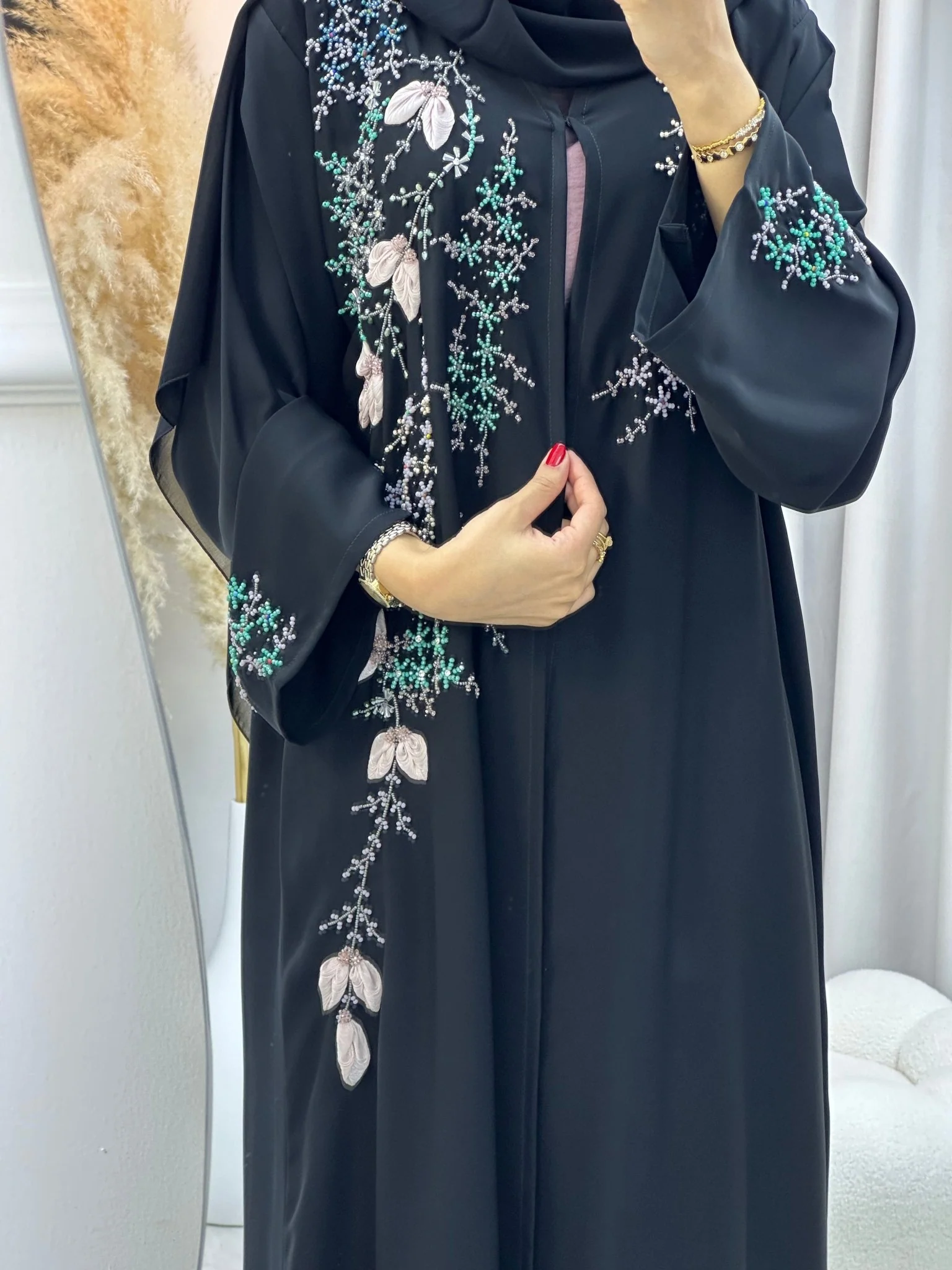 C 0326 Black Abaya - Image 4