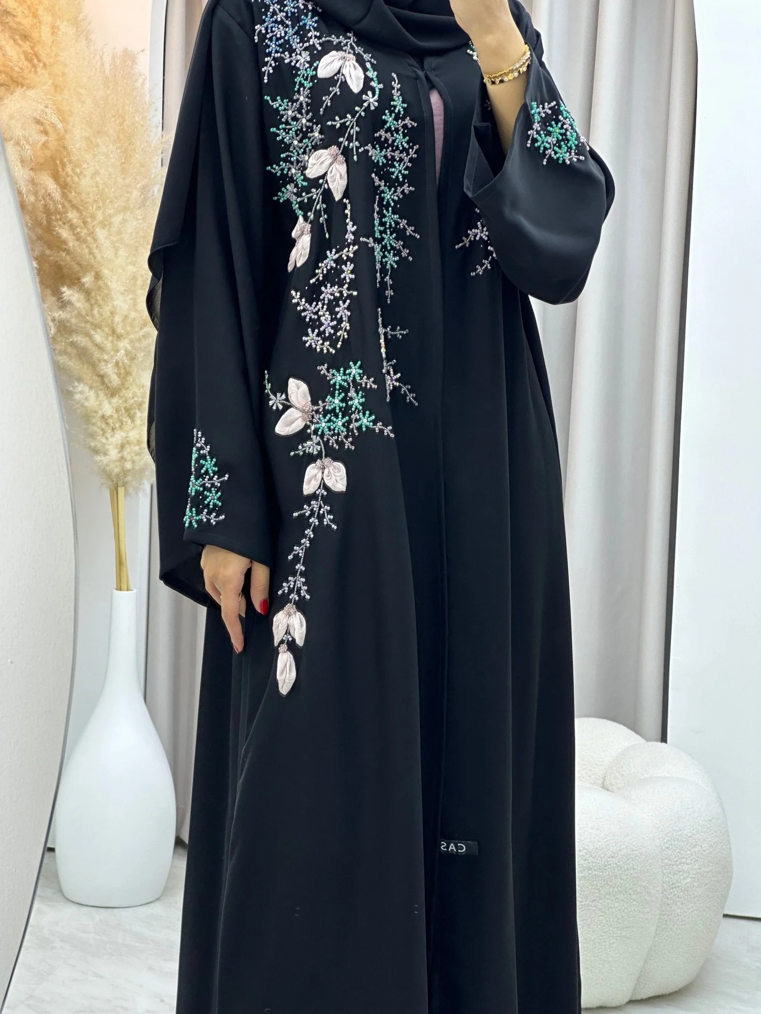 C 0326 Black Abaya - Image 5
