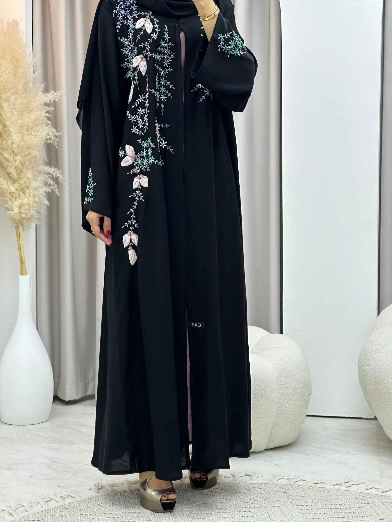 C 0326 Black Abaya - Image 6