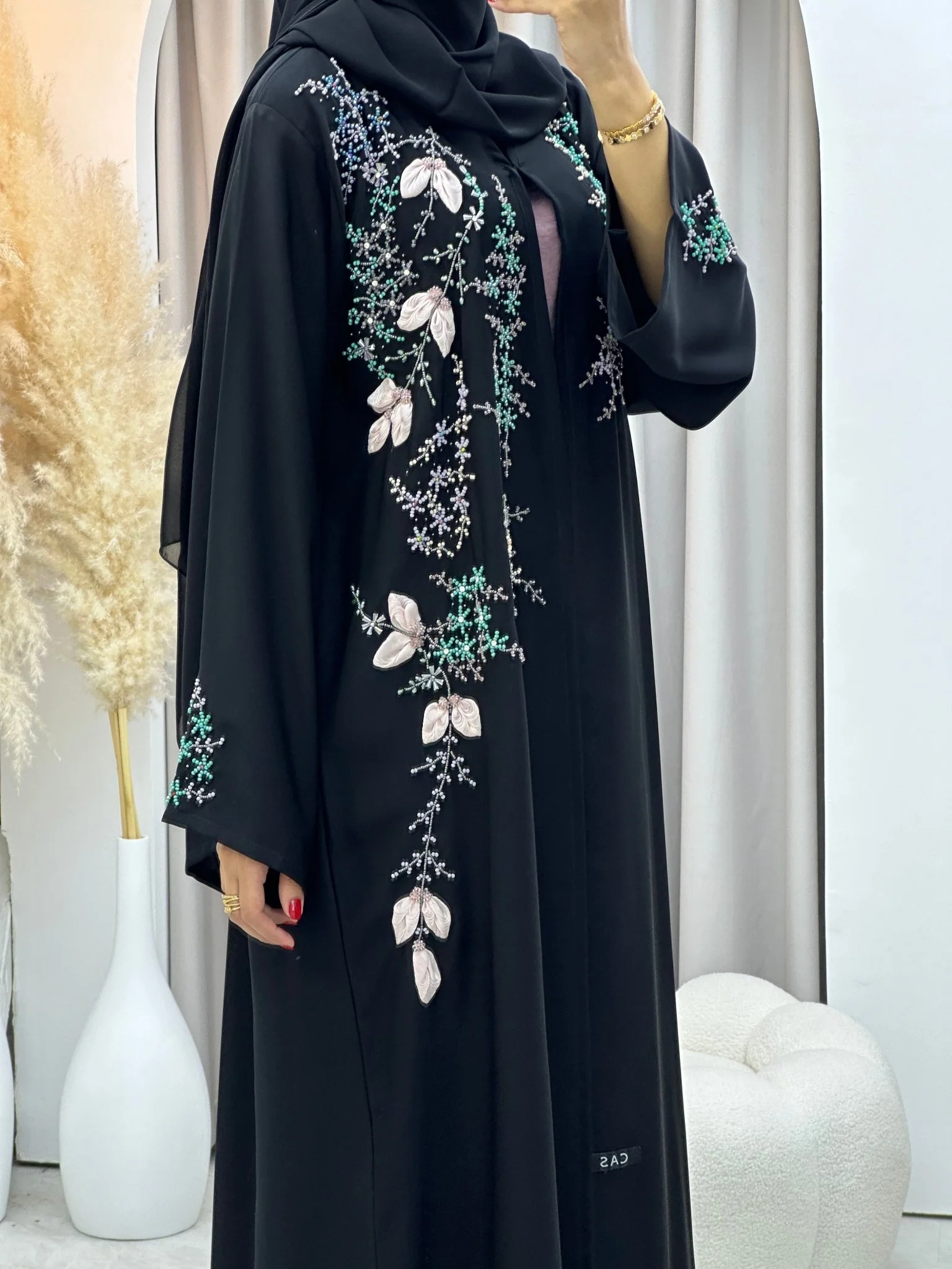C 0326 Black Abaya - Image 7