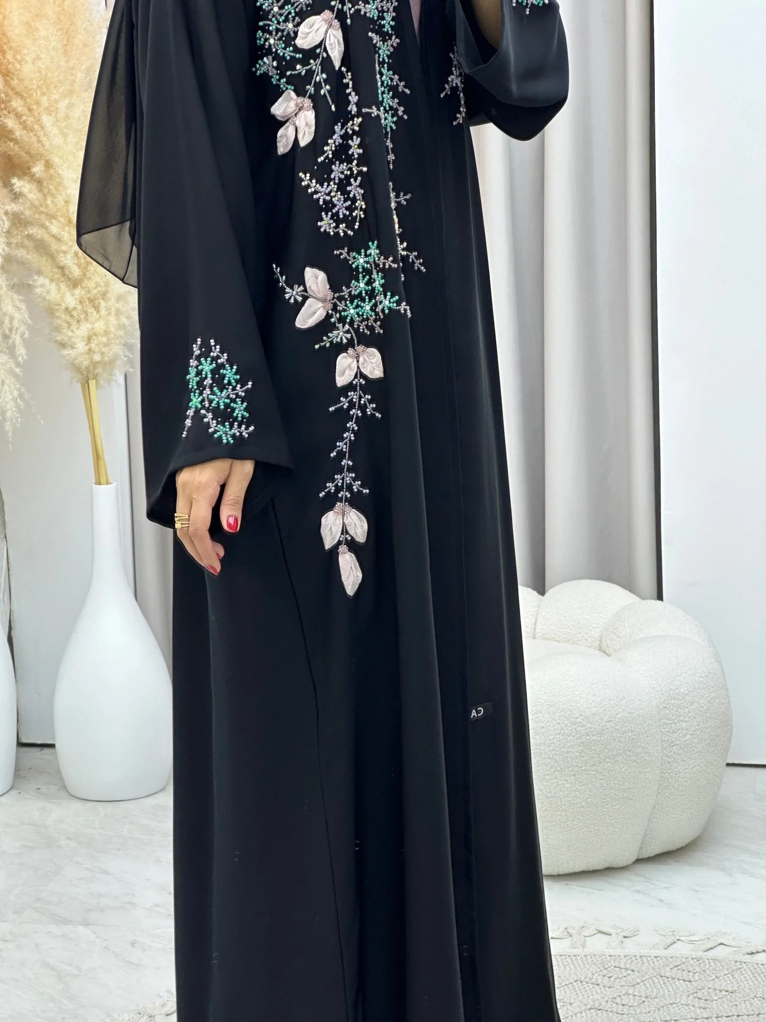 C 0326 Black Abaya - Image 8