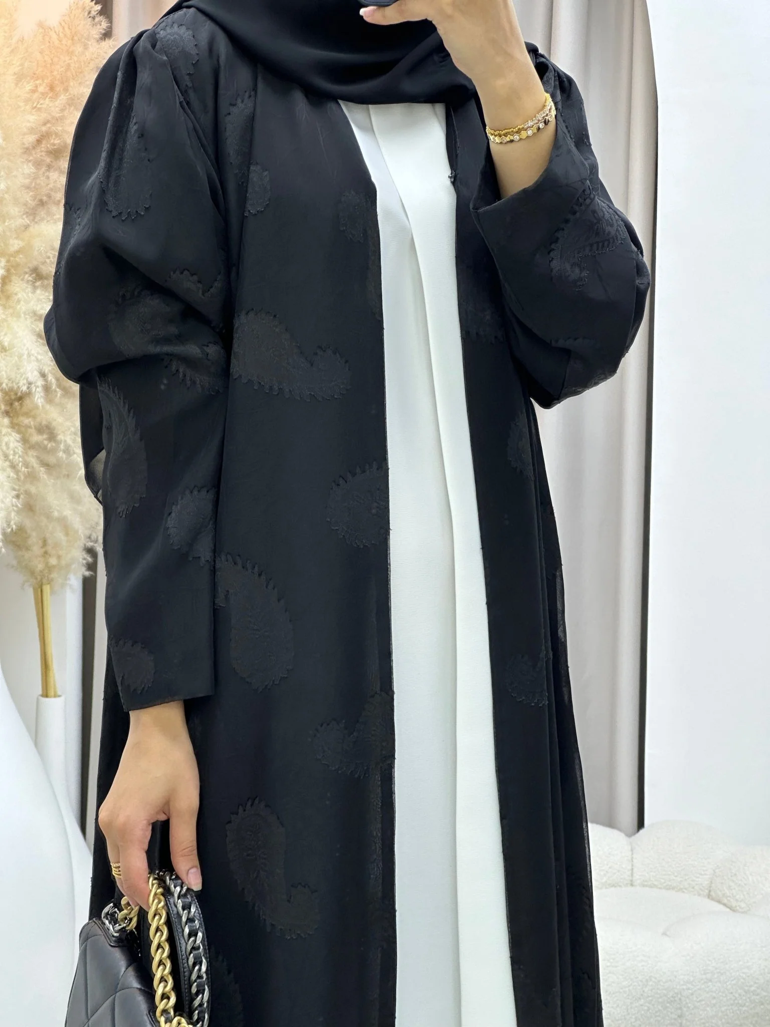 C 0330 Black Abaya - Image 4